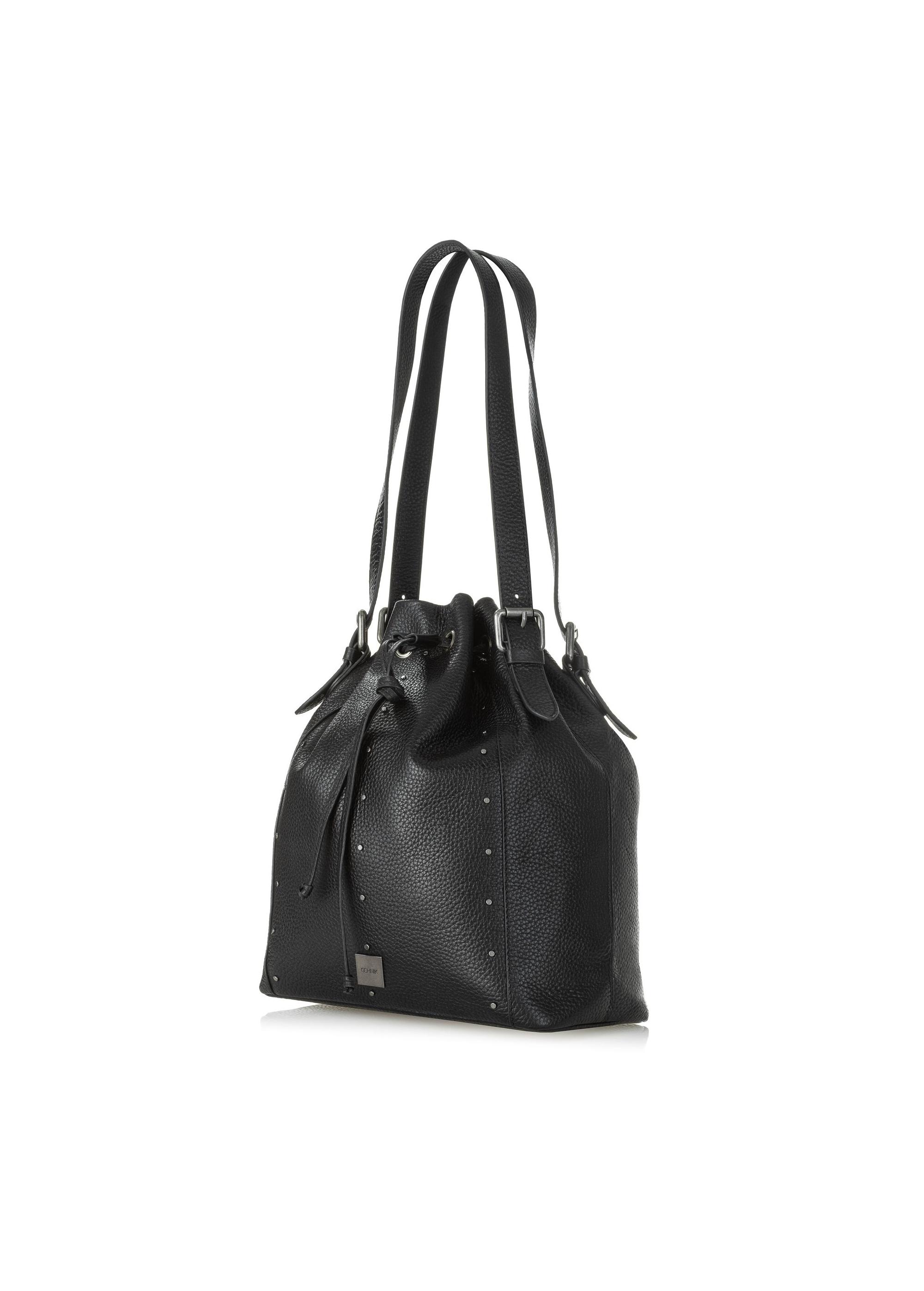 Black leather women's bag TORES-1034-99(Z24)-02