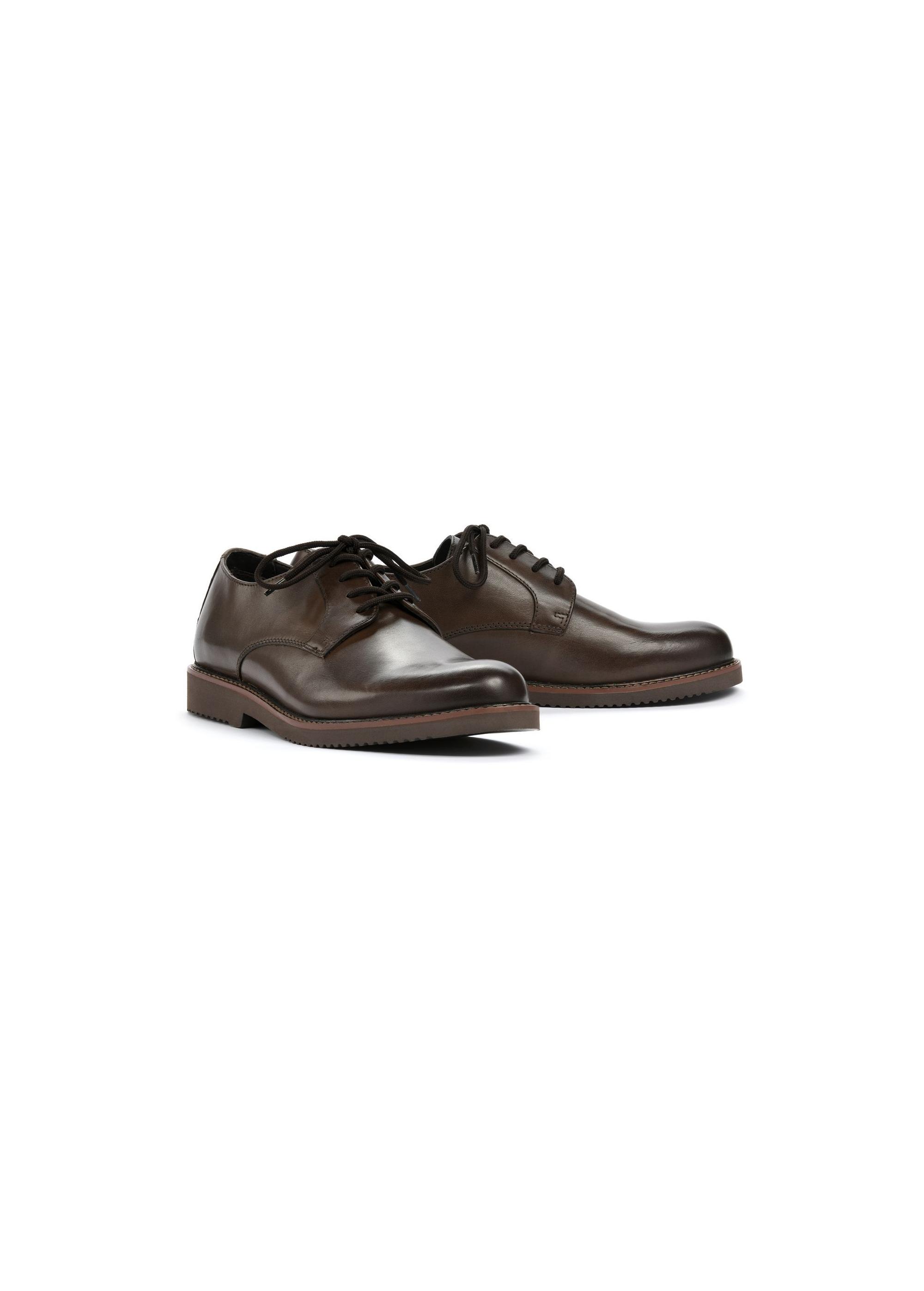 Dark brown leather men's shoes BUTYM-0501-90(W25)-02