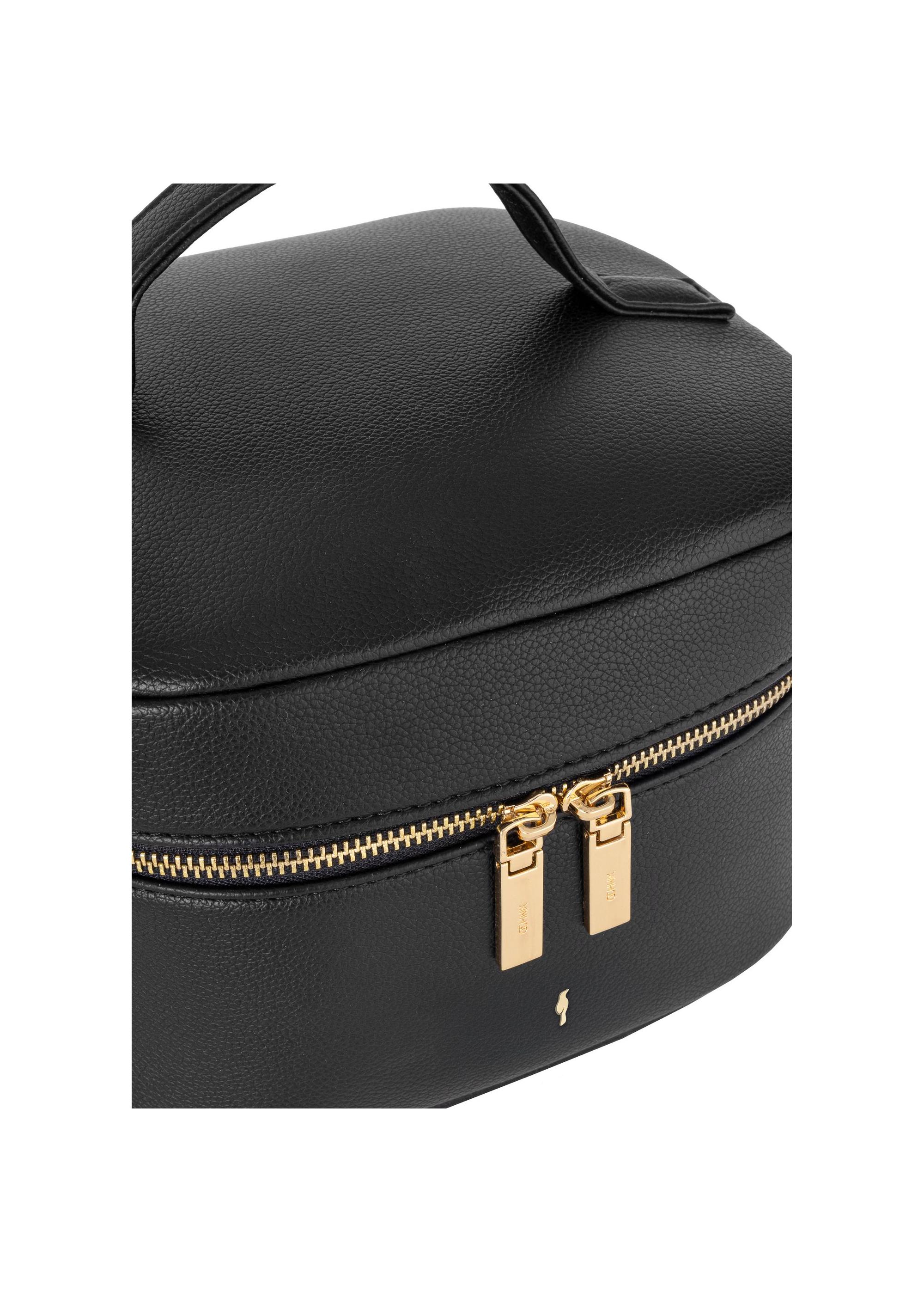 Black round women's cosmetic bag TOREC-0919A-99(W25)-06