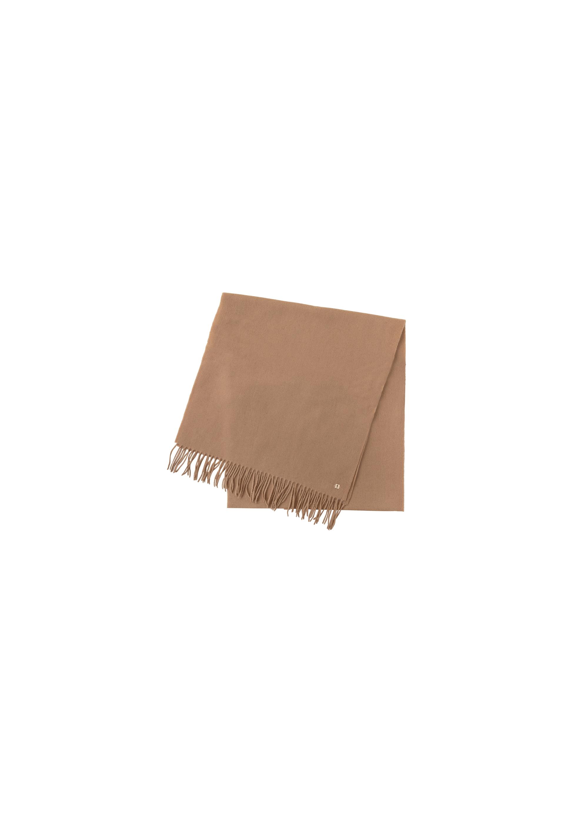 Wool beige women's scarf SZADT-0092-80(Z24)-03