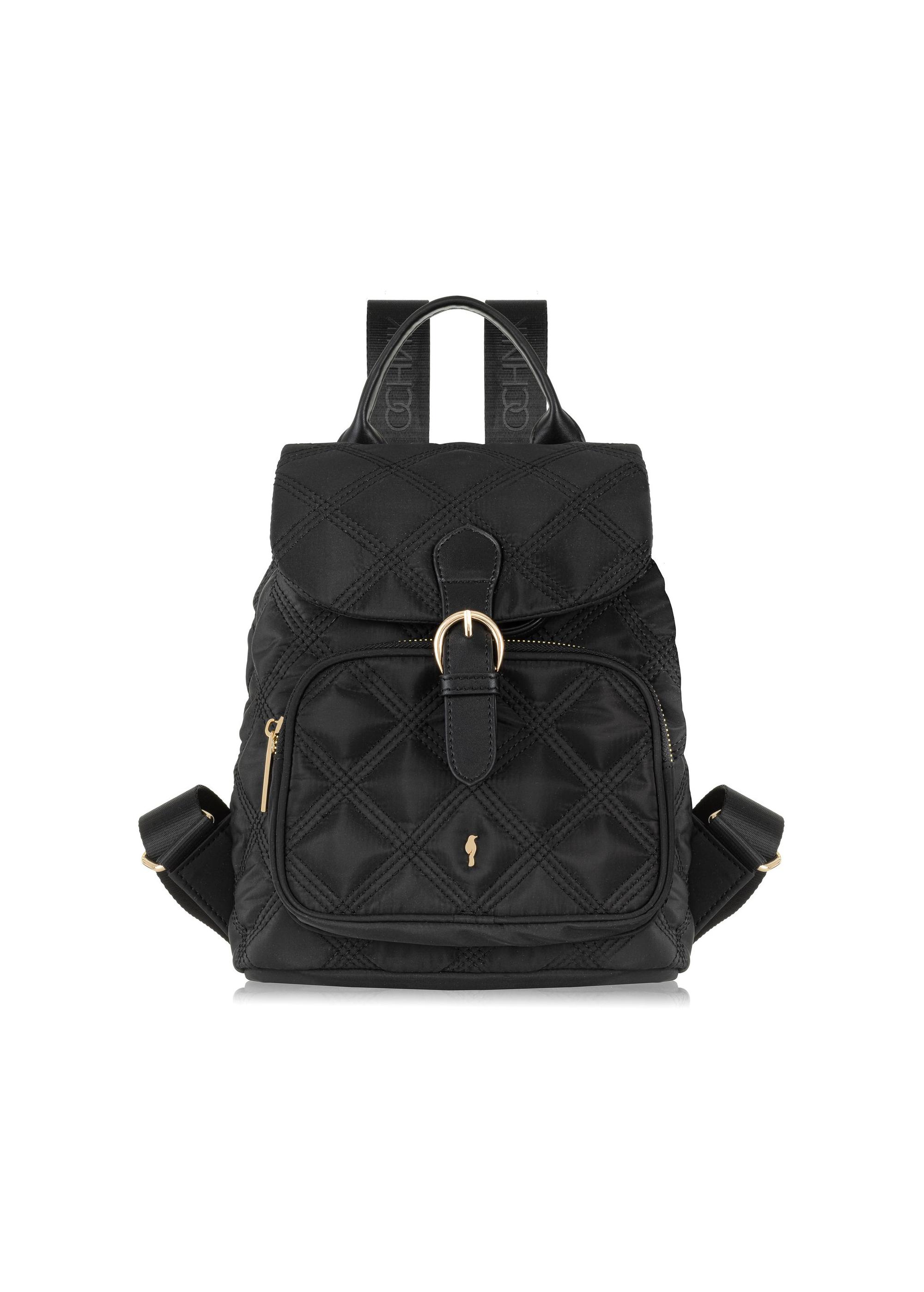 Black medium quilted women's backpack TOREN-0296-99(Z24) pic. 3