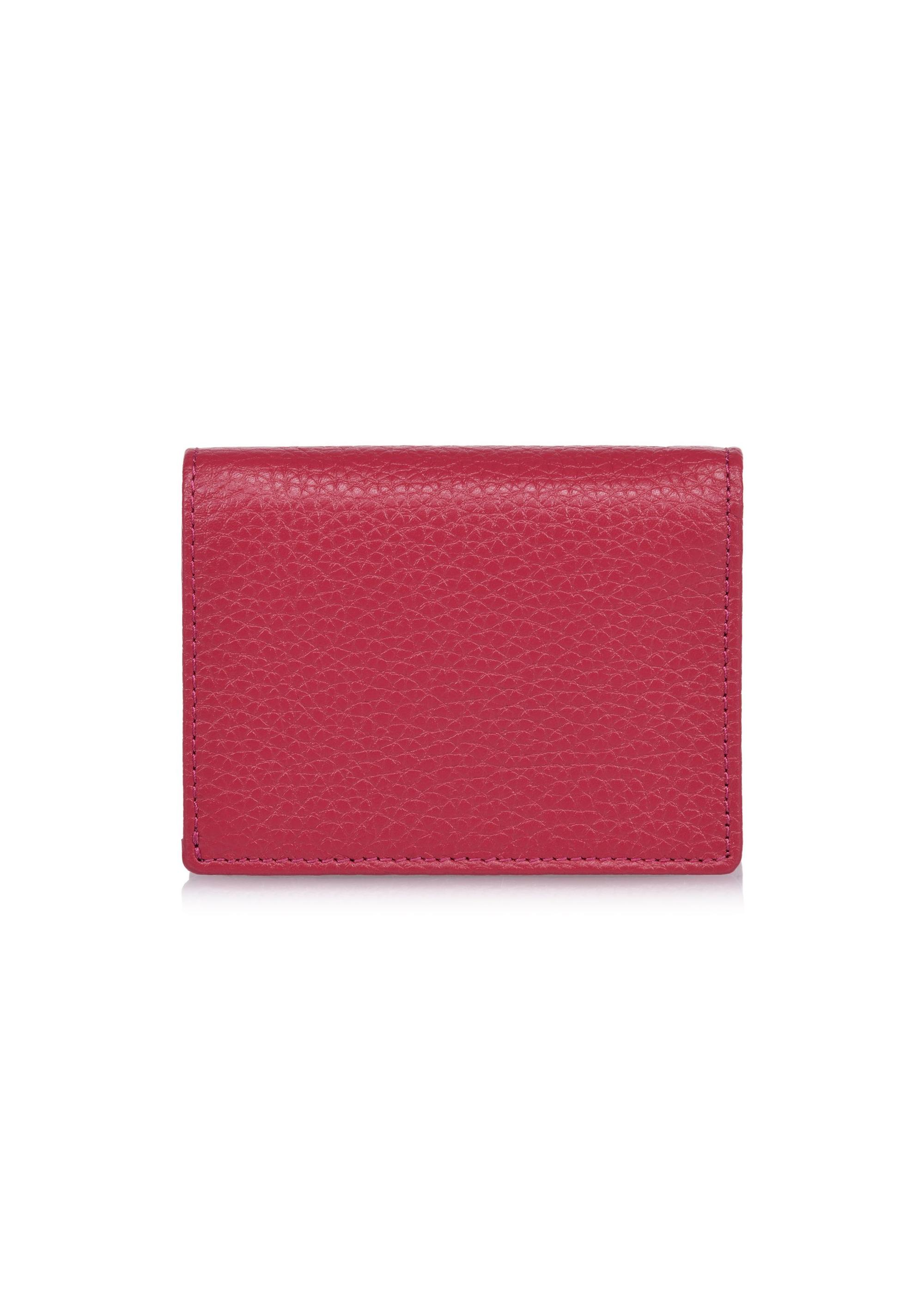 Pink leather women's wallet with RFID protection PORES-0807RFID-34(W24)-02