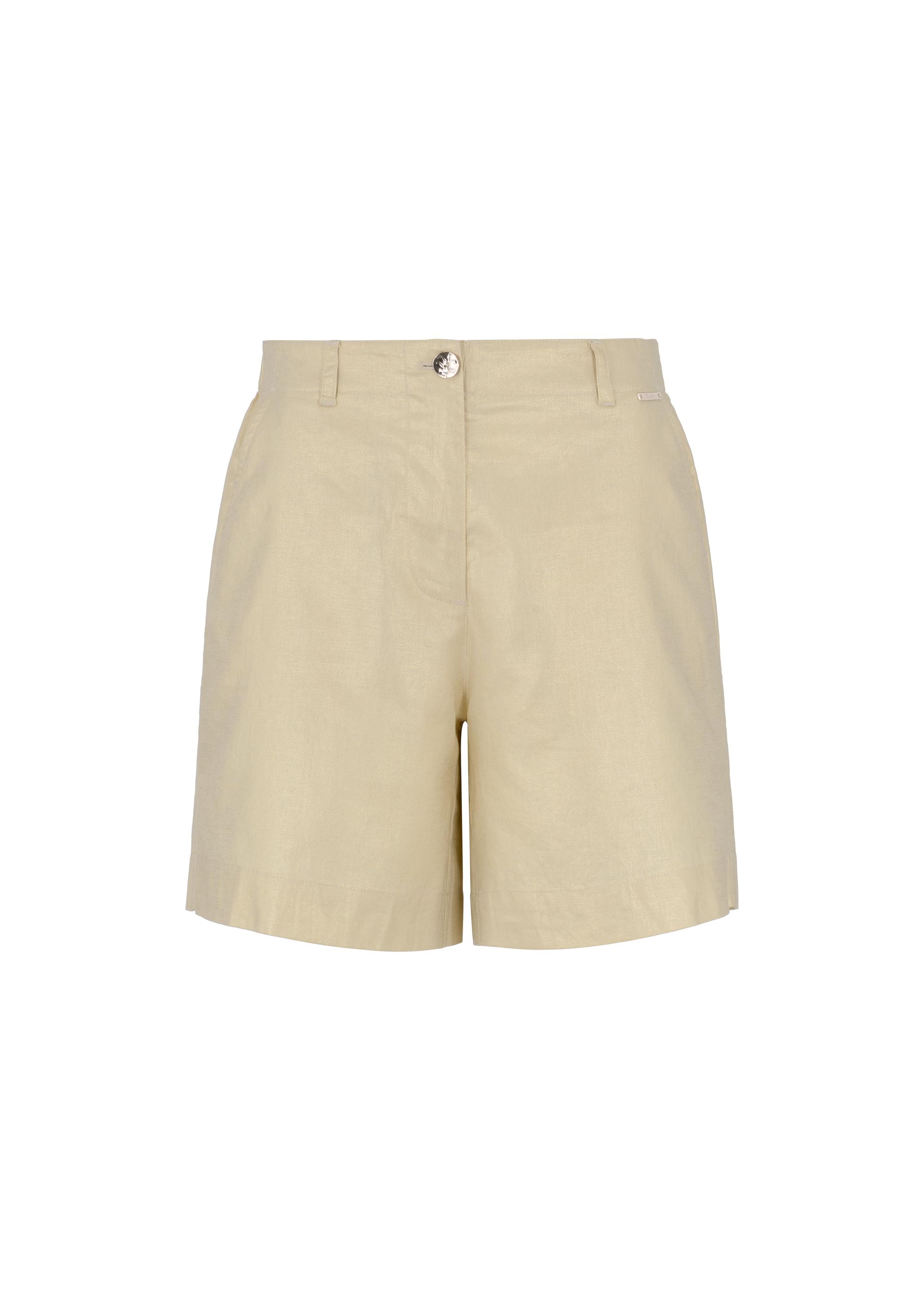 Gold women's shorts SZODT-0007-80(W23)-04