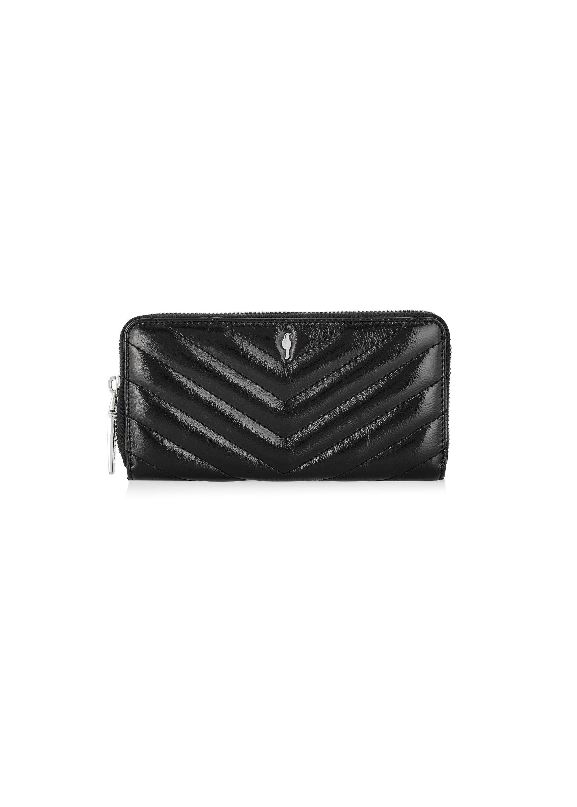 Black large leather women's wallet PORES-0941-99(Z24)-01