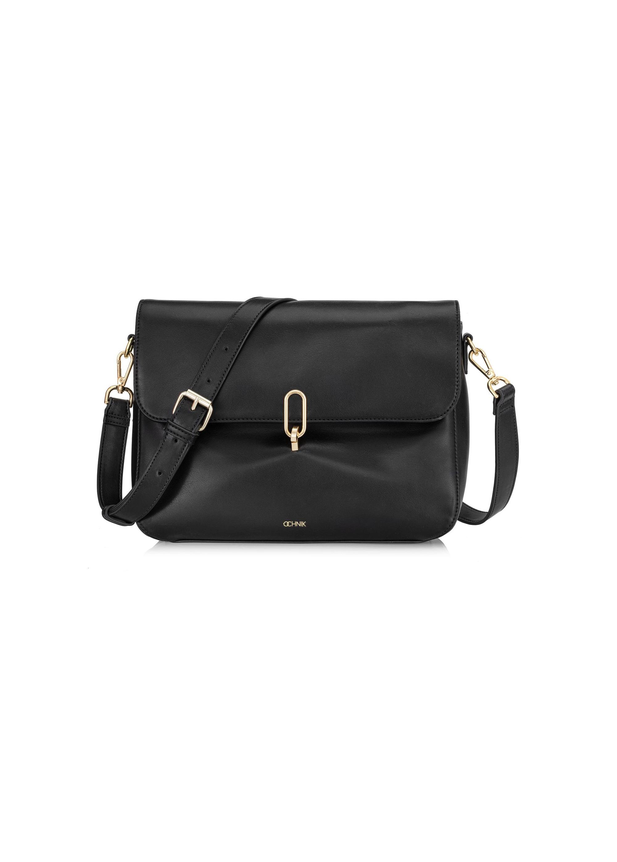 Capacious black women's bag TOREC-0970-99(Z24)-02