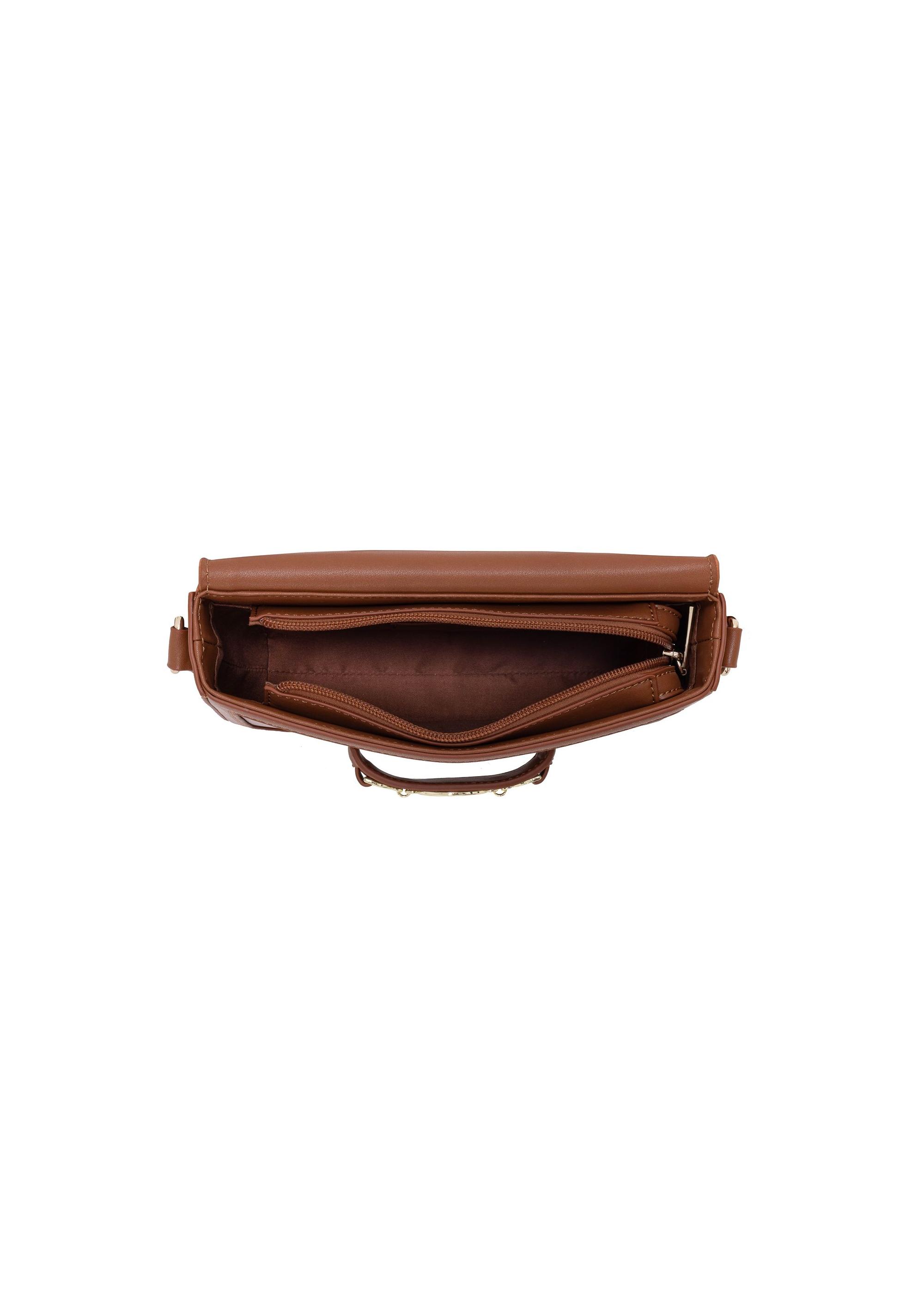 Small postbag in cognac color TOREC-0896-87(W24)-05