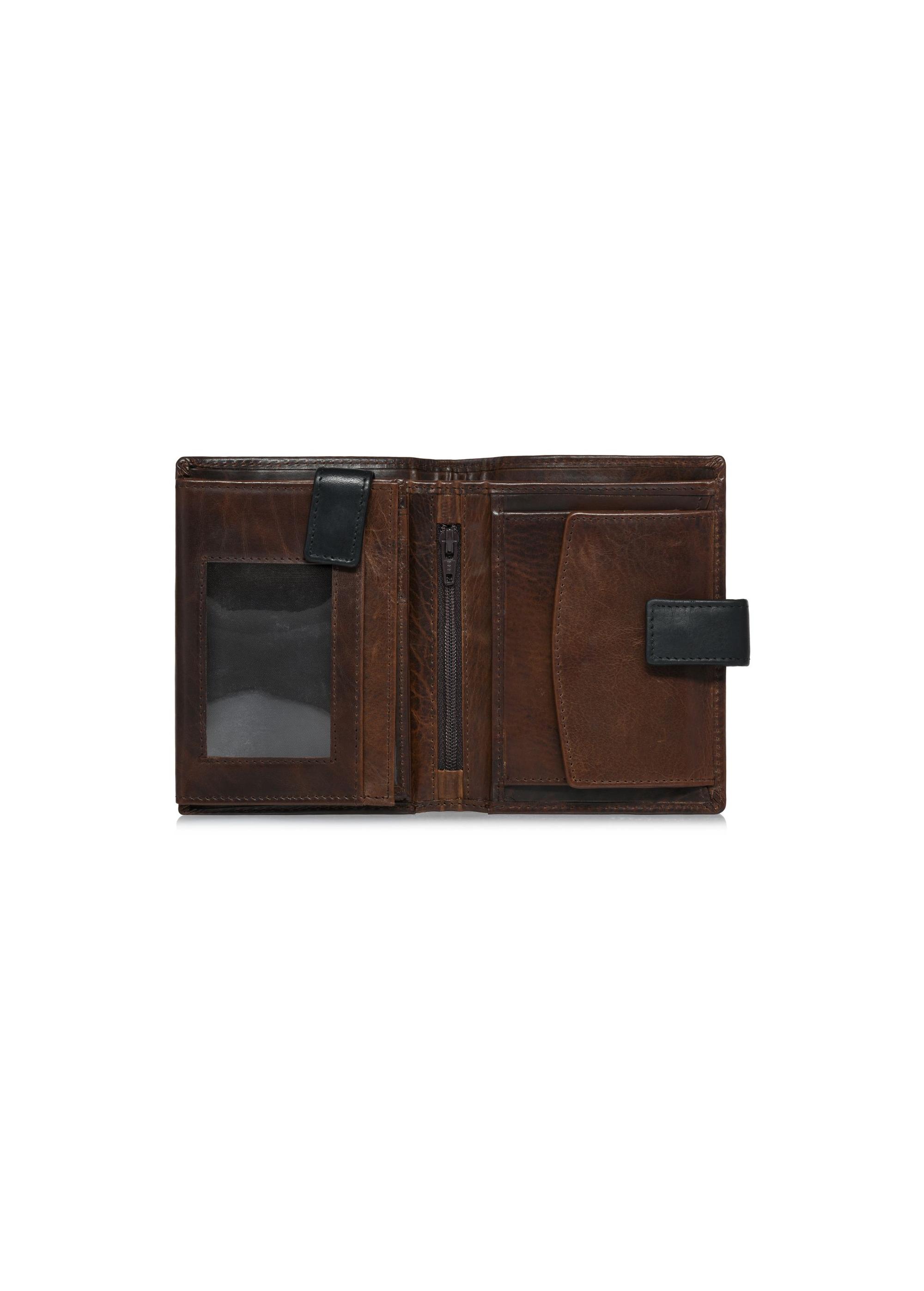 Brown large men's leather wallet PORMS-0613-89(Z24)-04