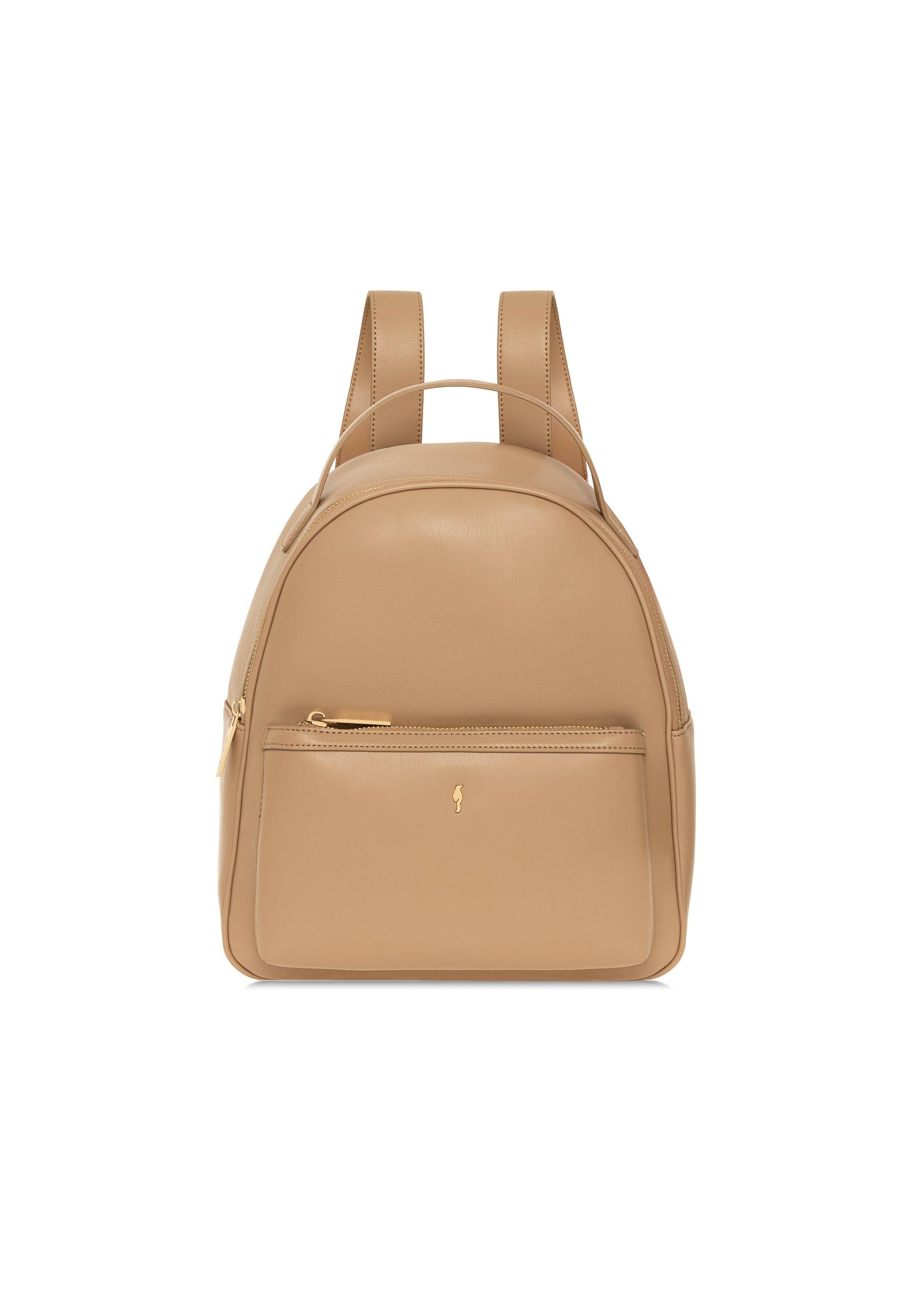 Beige women's medium backpack TOREC-0920A-82(W25)-01