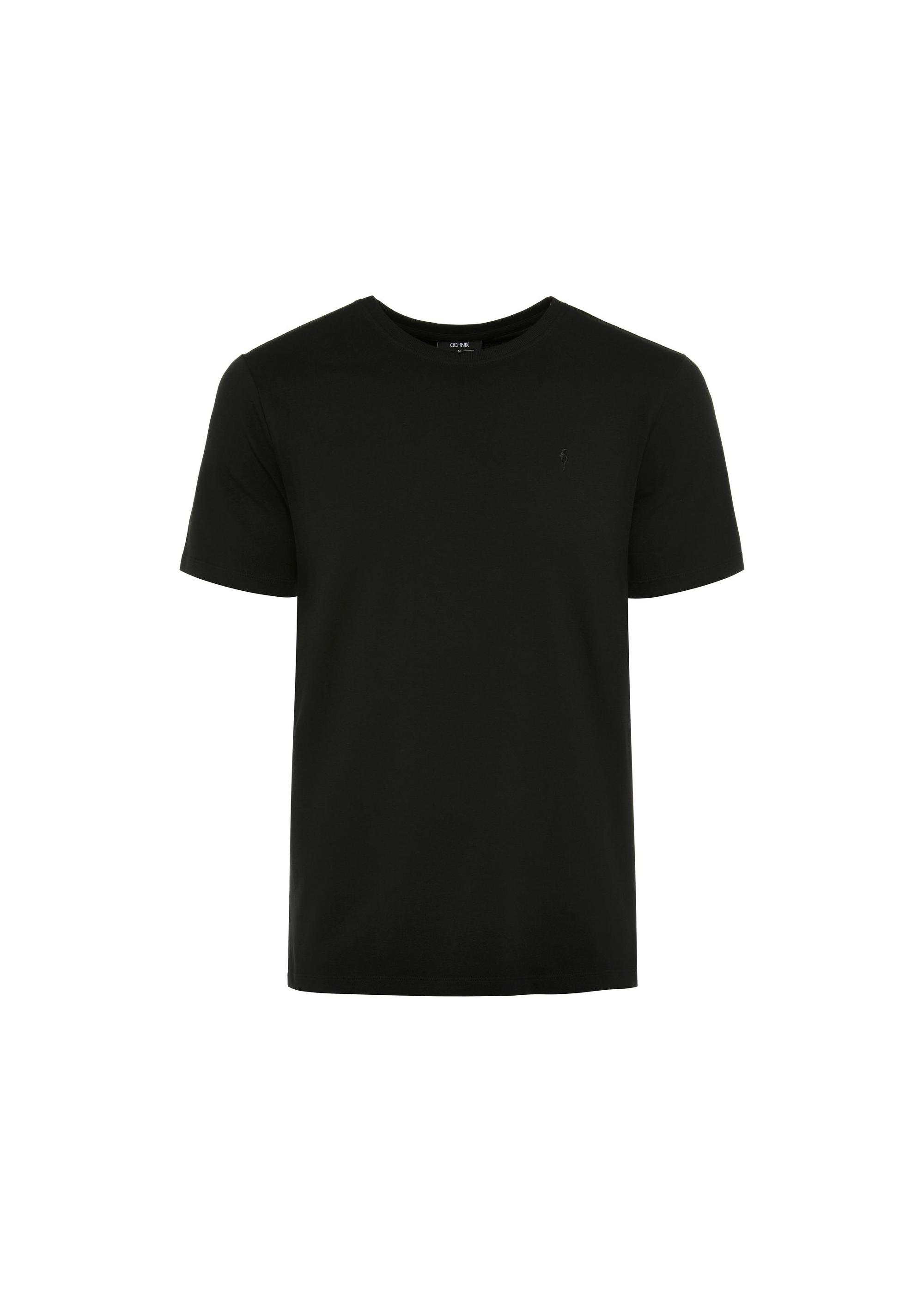 Black cotton men's T-shirt TSHMT-0120-99(W25)-01