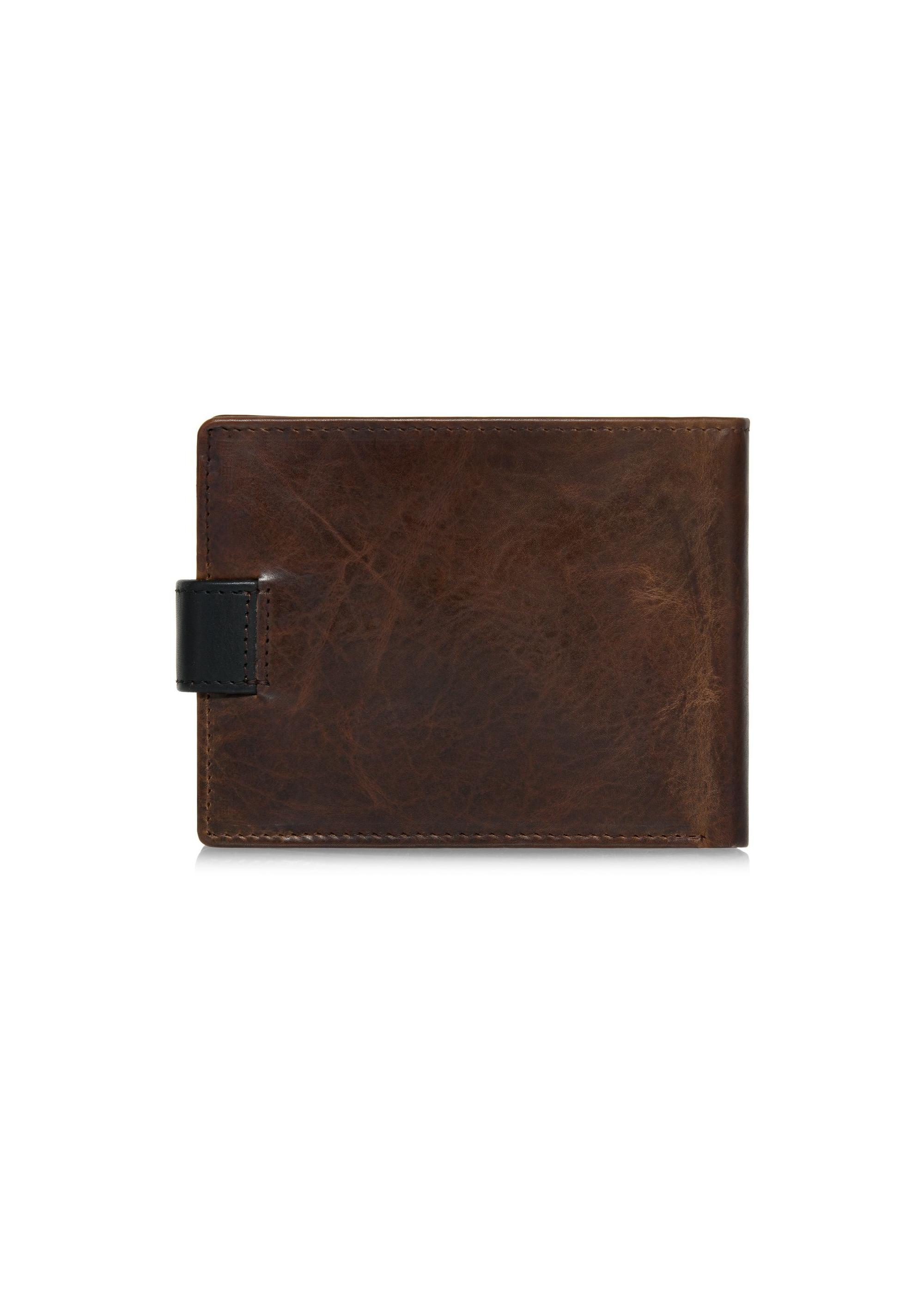 Brown men's leather wallet PORMS-0612-89(Z24)-03