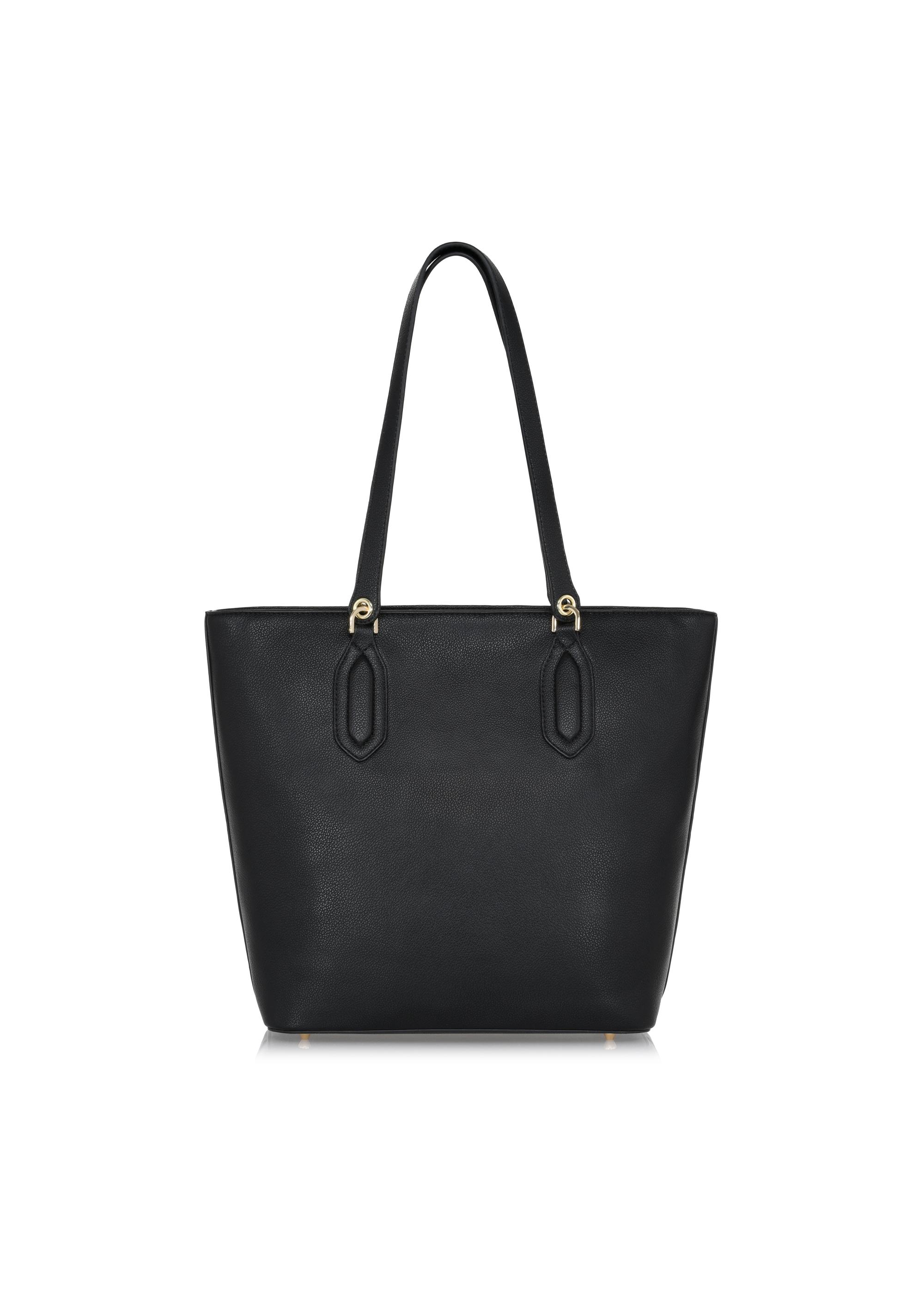 Black women's shopper bag TOREC-0905A-99(W25)-03