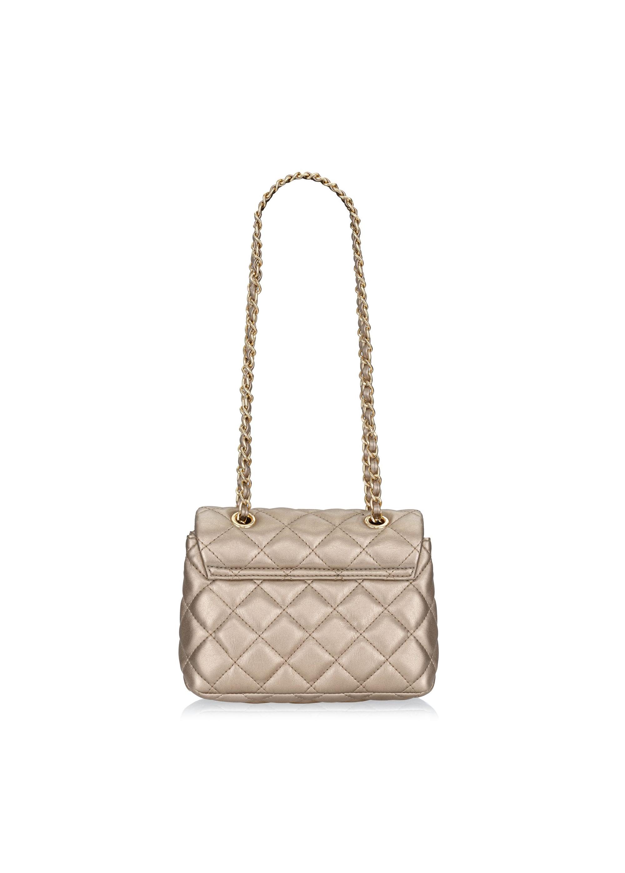 Quilted, elegant women's handbag in gold color TOREC-0932A-28(Z24)-04