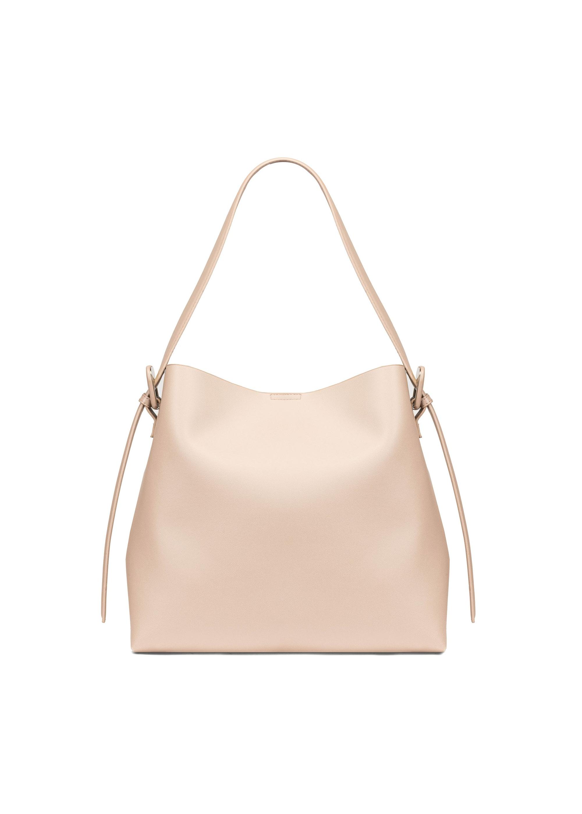 Beige women's shopper bag TOREC-0903A-81(W25)-04