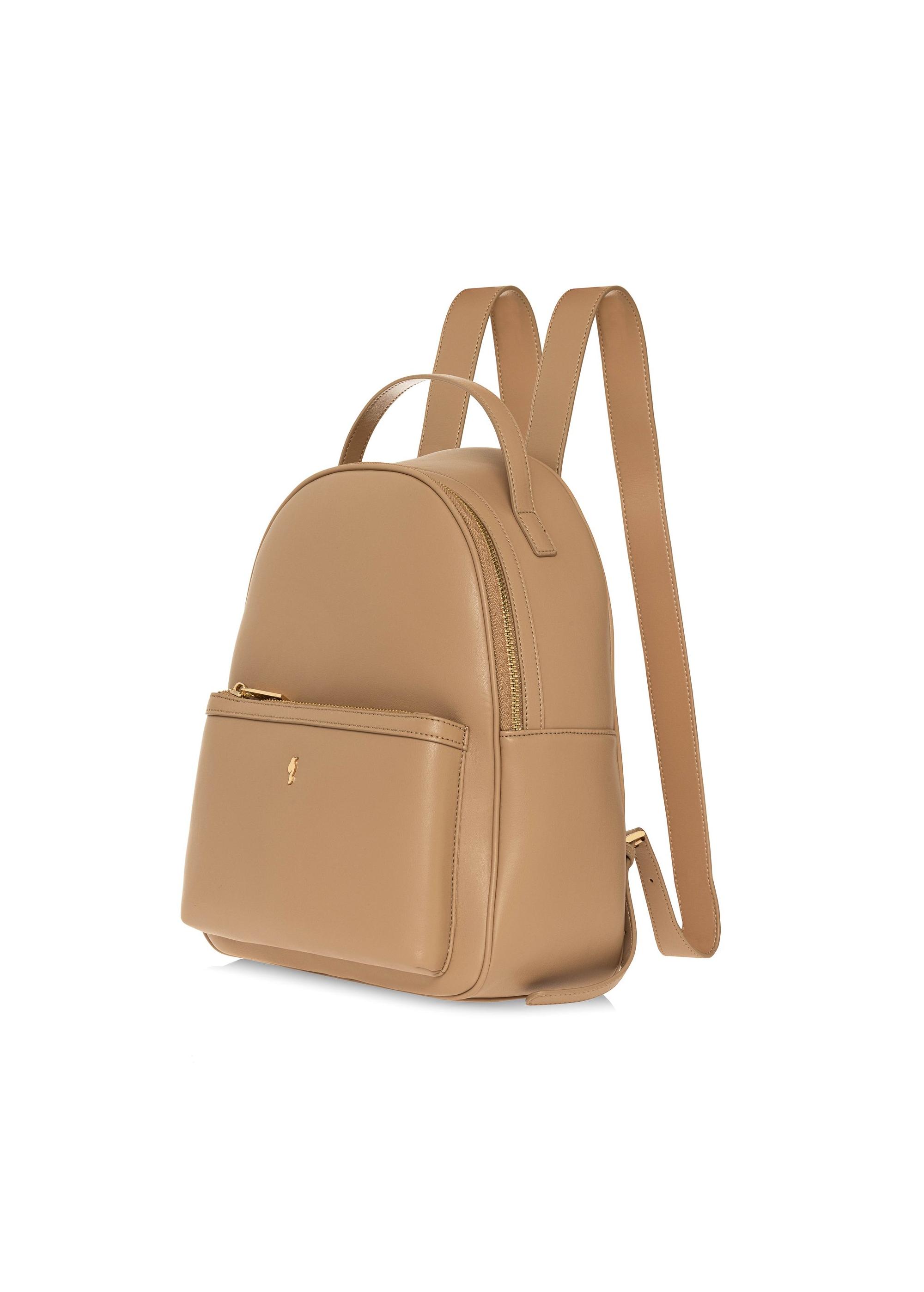 Beige women's medium backpack TOREC-0920A-82(W25)-02