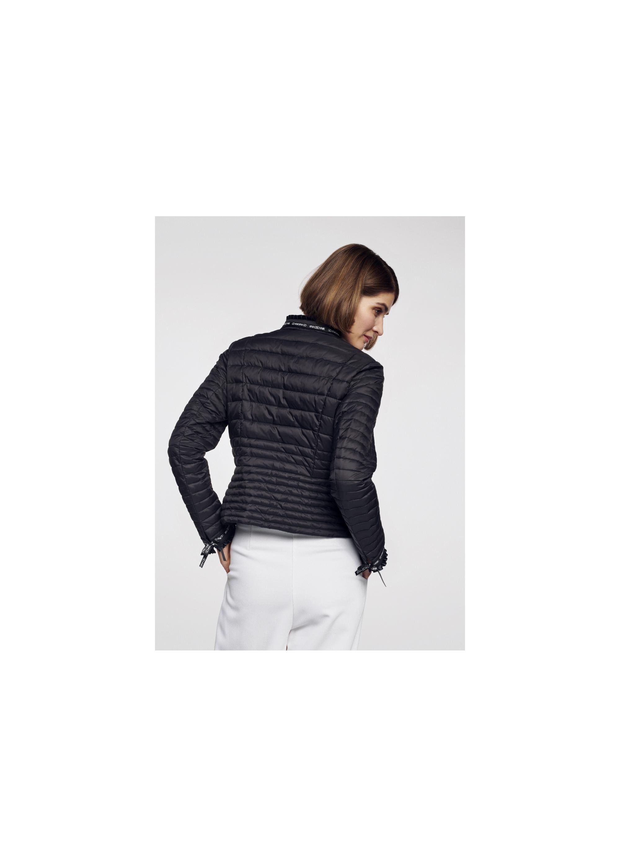 Women's quilted jacket with ribbons KURDT-0294-99(W23)-03