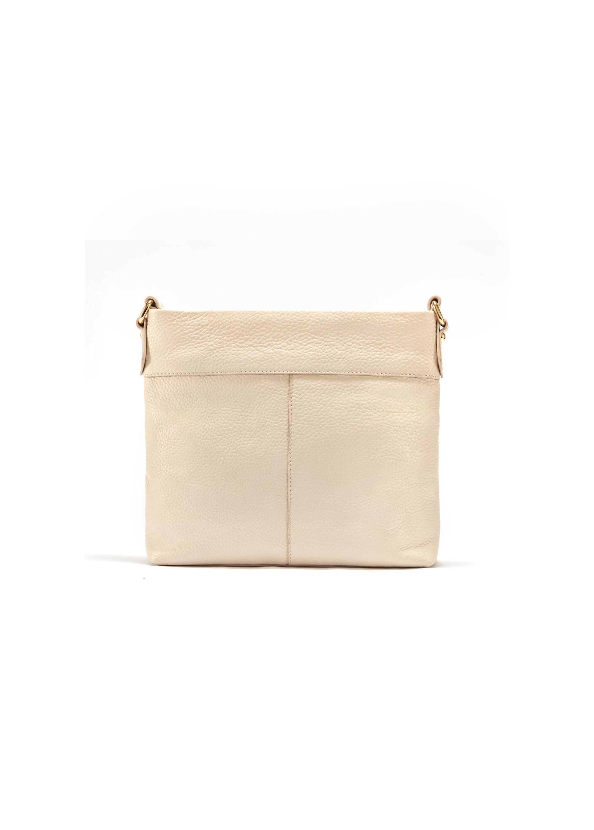 Cream leather women's shoulder bag TORES-0896C-12(W25)