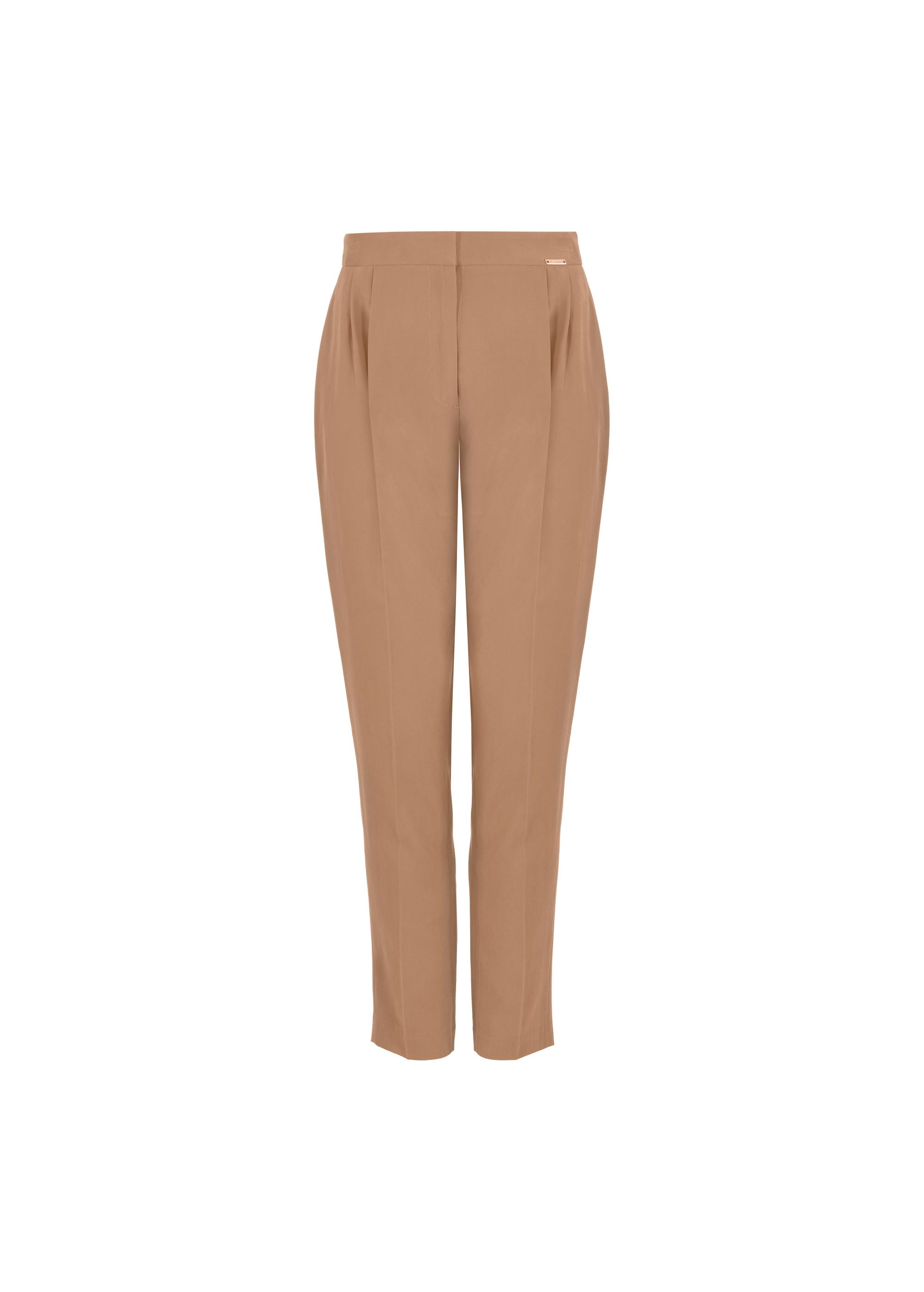 Women's camel tailored pants SPODT-0091-24(W24)-05