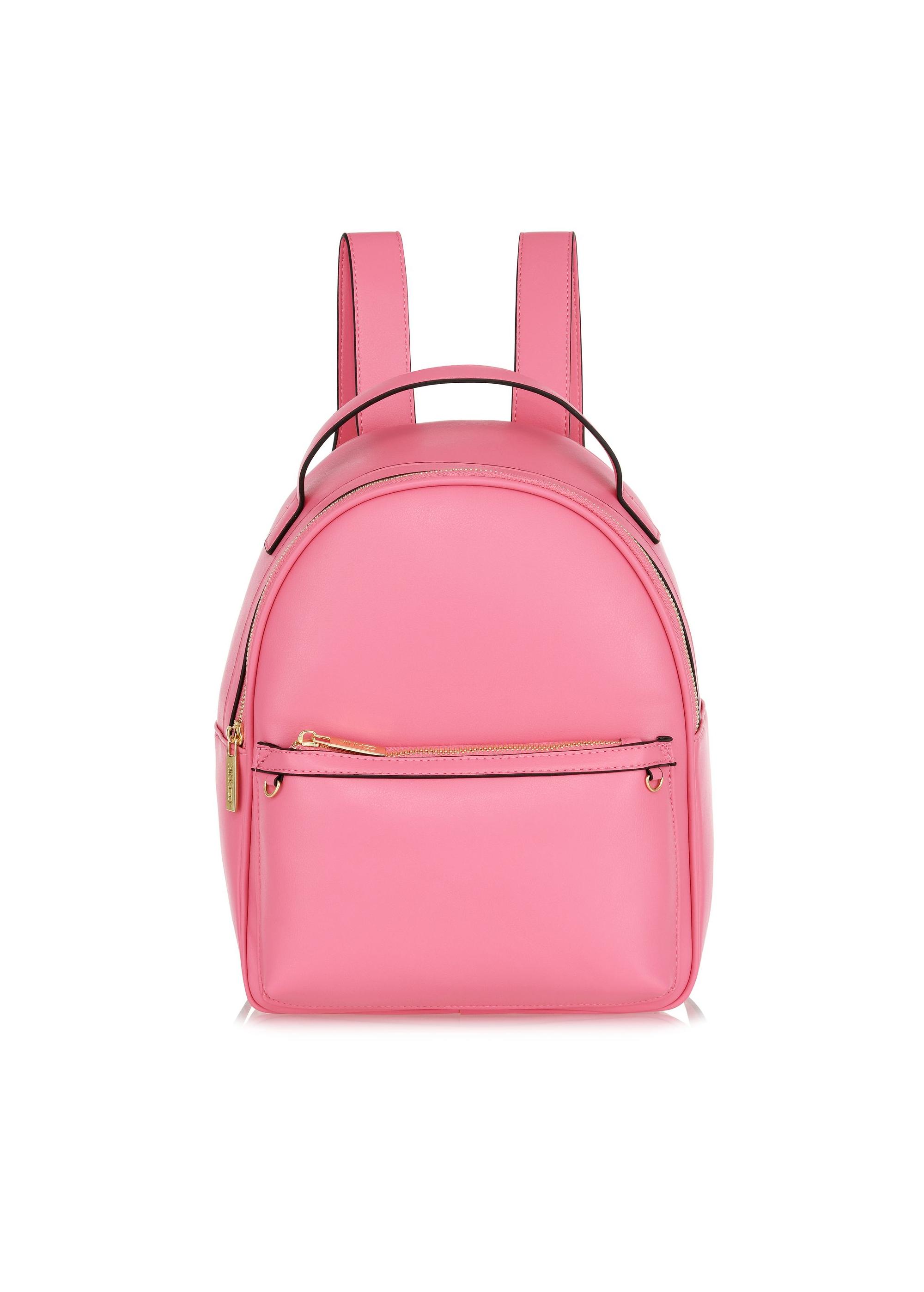 Pink imitation leather women's backpack TOREC-0920-31(W24)-01