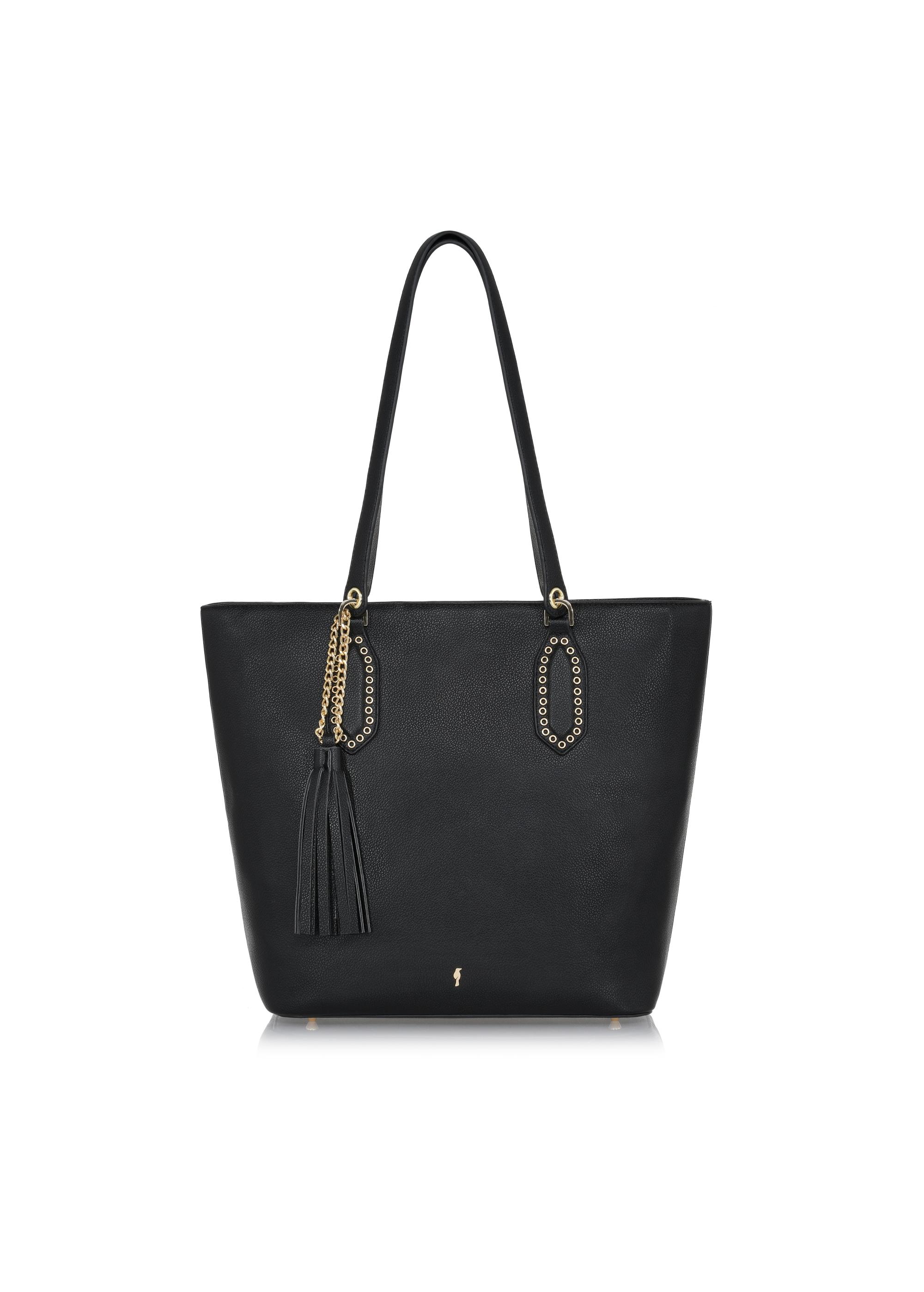 Black women's shopper bag TOREC-0905A-99(W25)-01