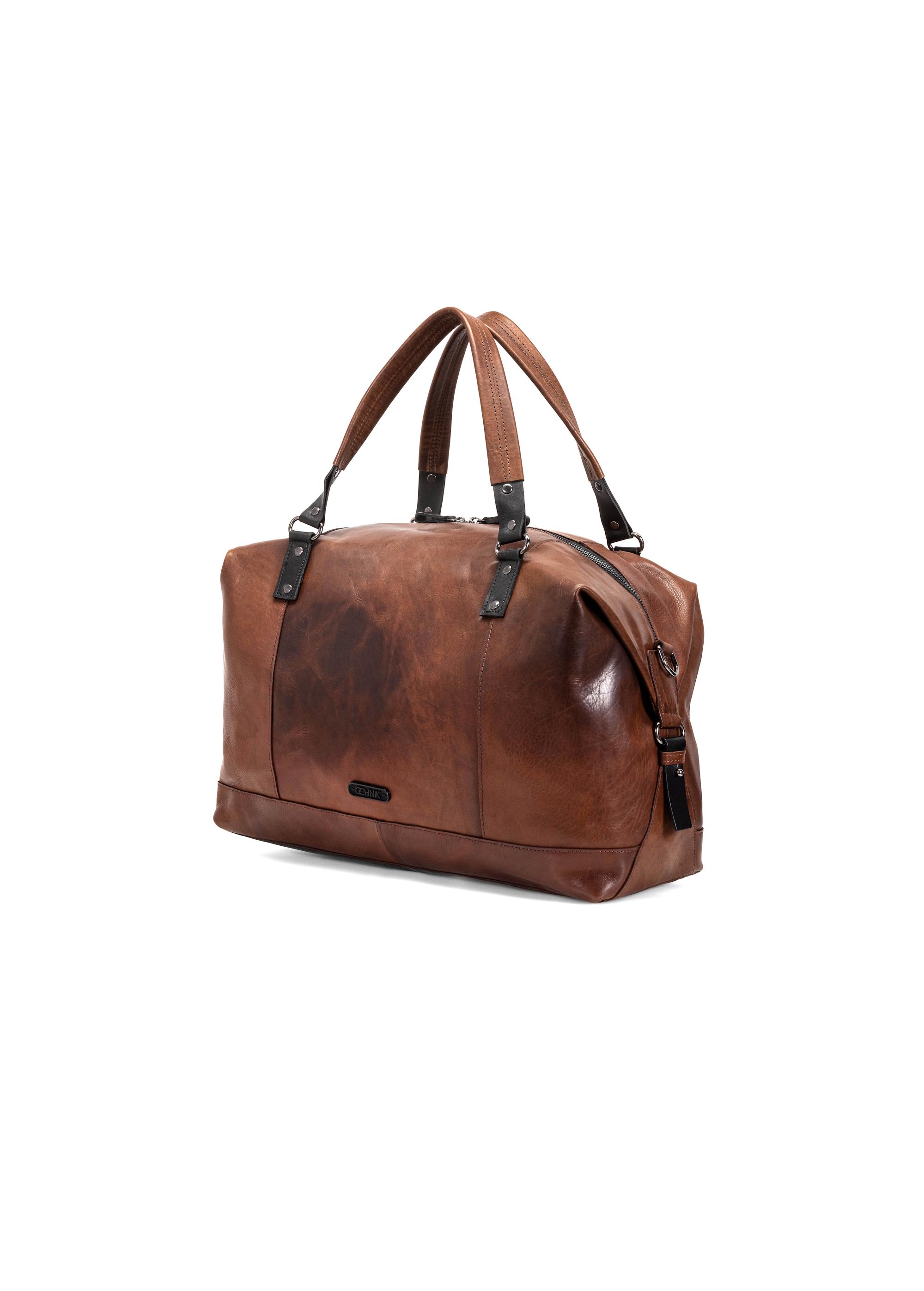 Brown leather large men's bag TORMS-0103C-79(W25)-02