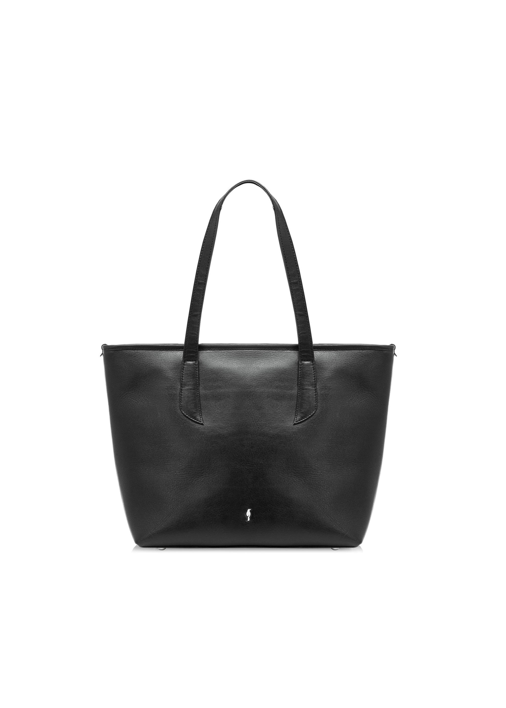 Leather black shopper bag for women TORES-1085-99(W25)-01