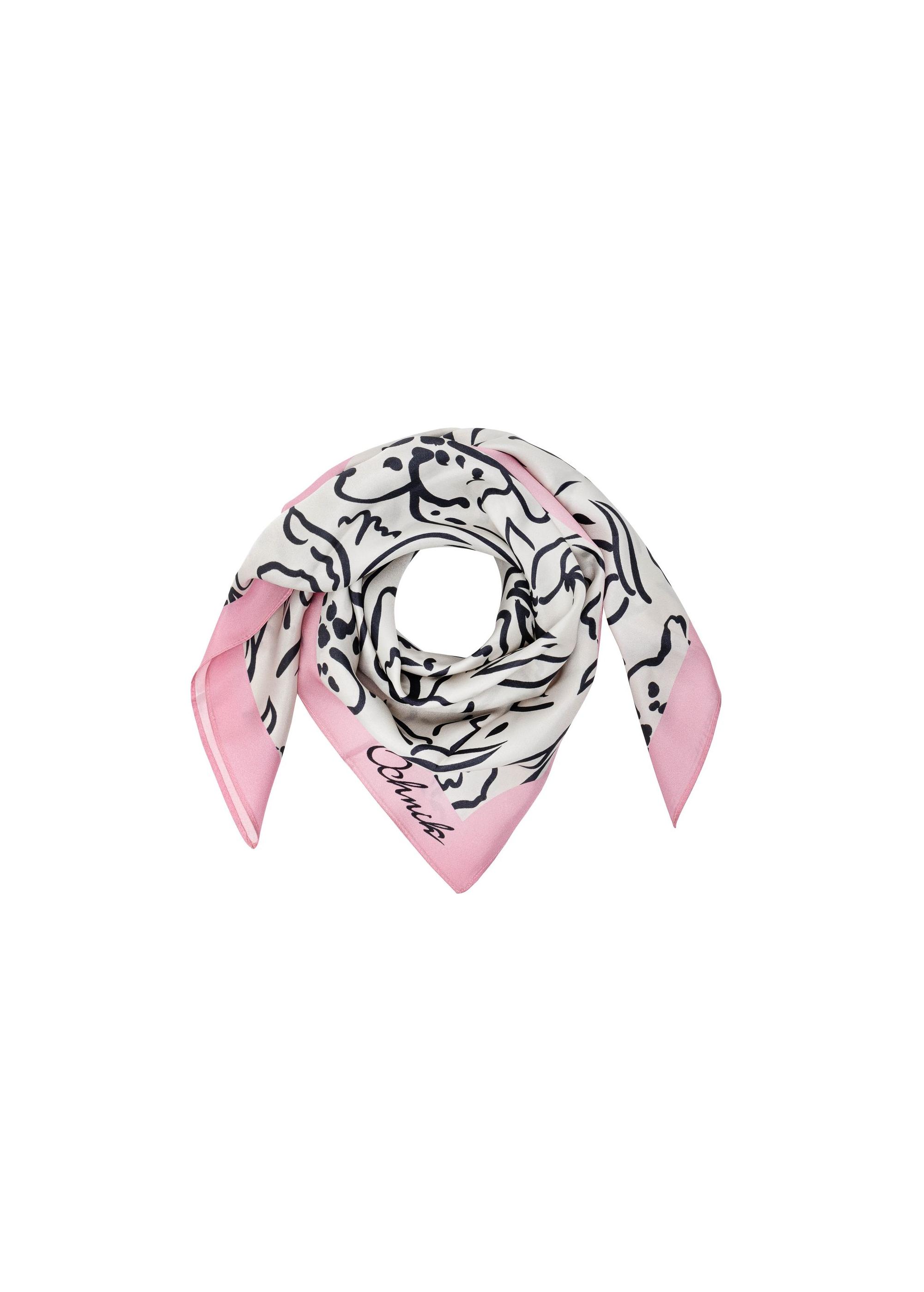 Thin women's silk scarf SZADT-0170-98(W25)-06