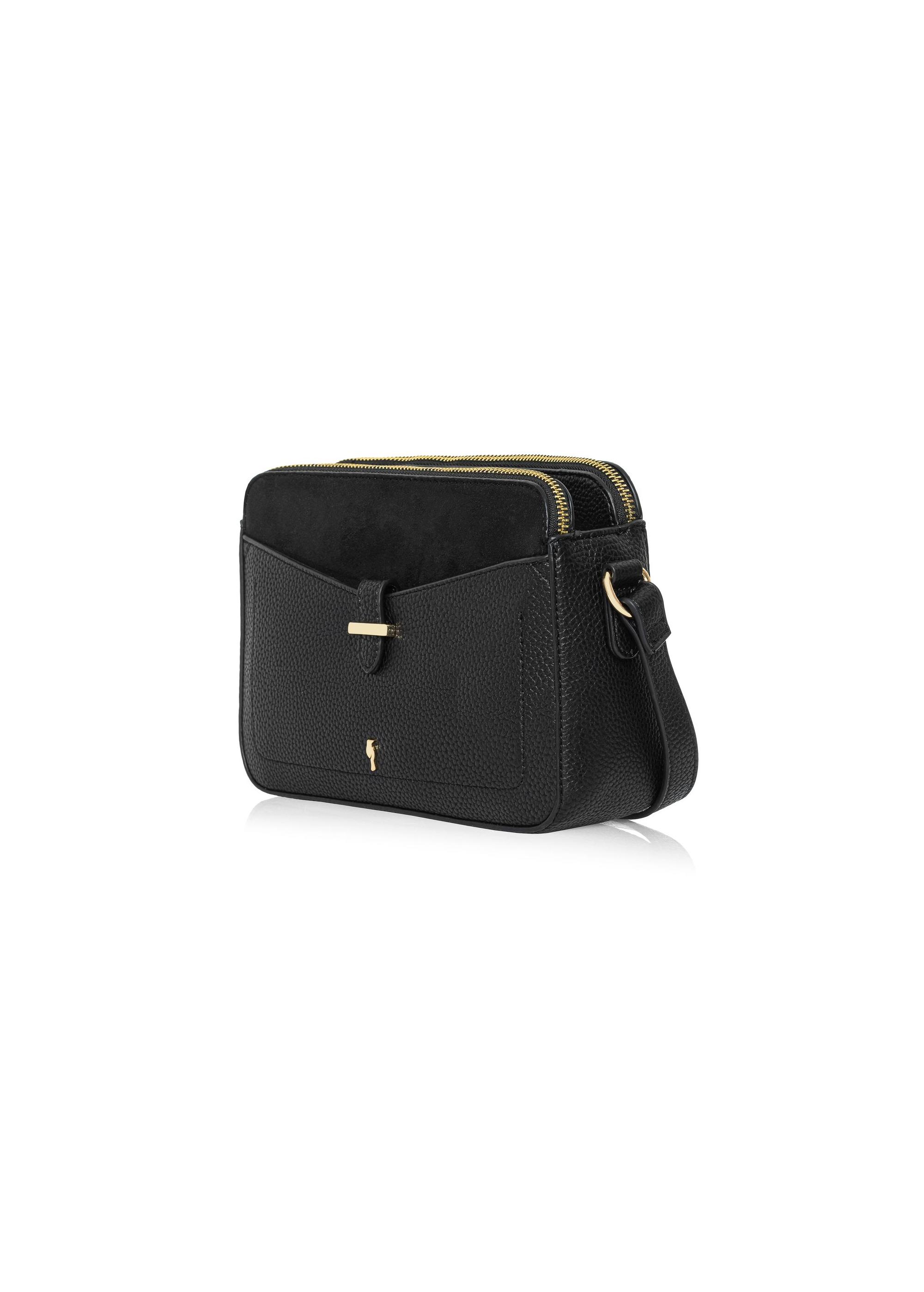 Black women's handbag with strap TOREC-0830A-99(W25)-02