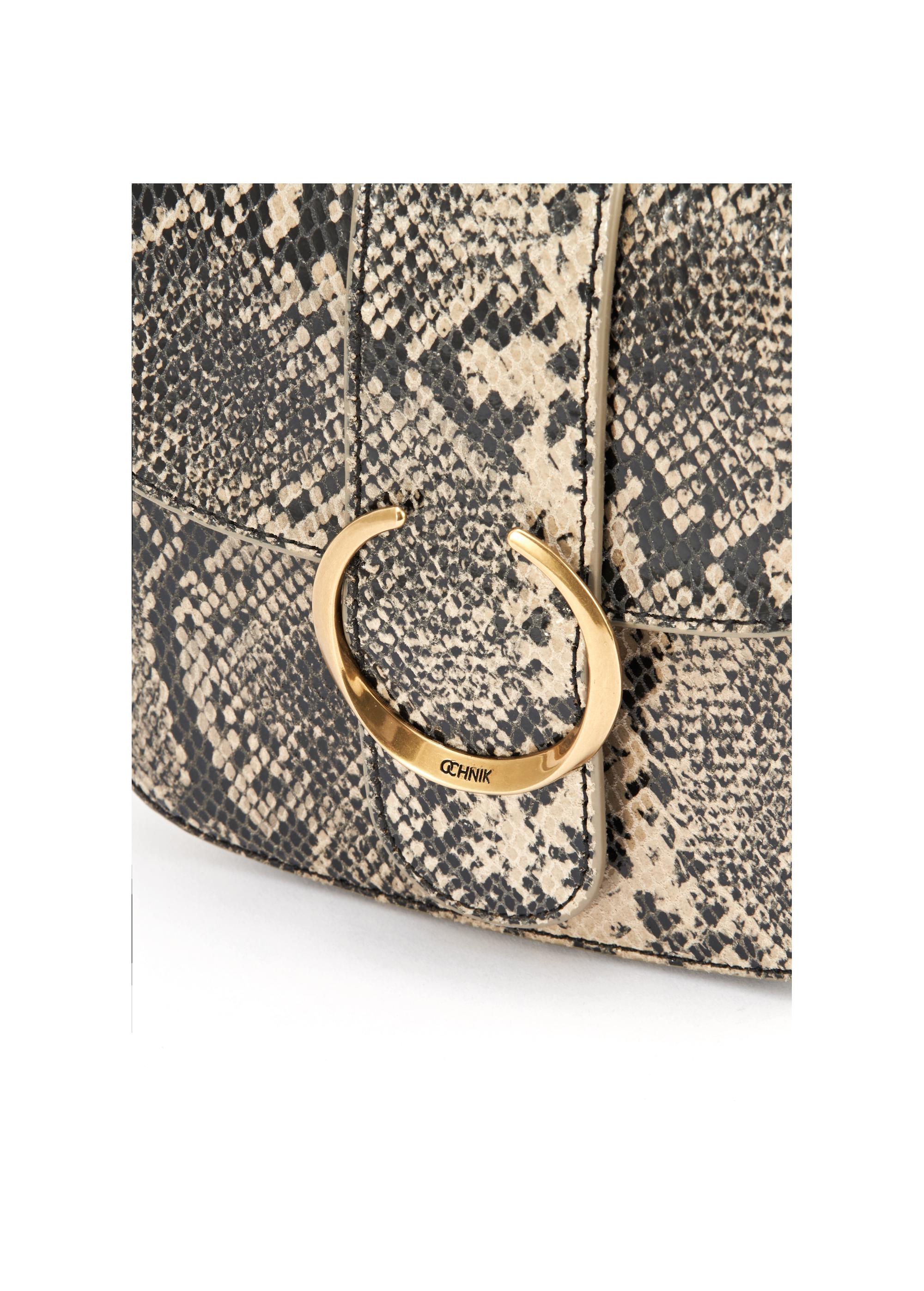 Small leather handbag in animal pattern TORES-1120-82(W25)-05