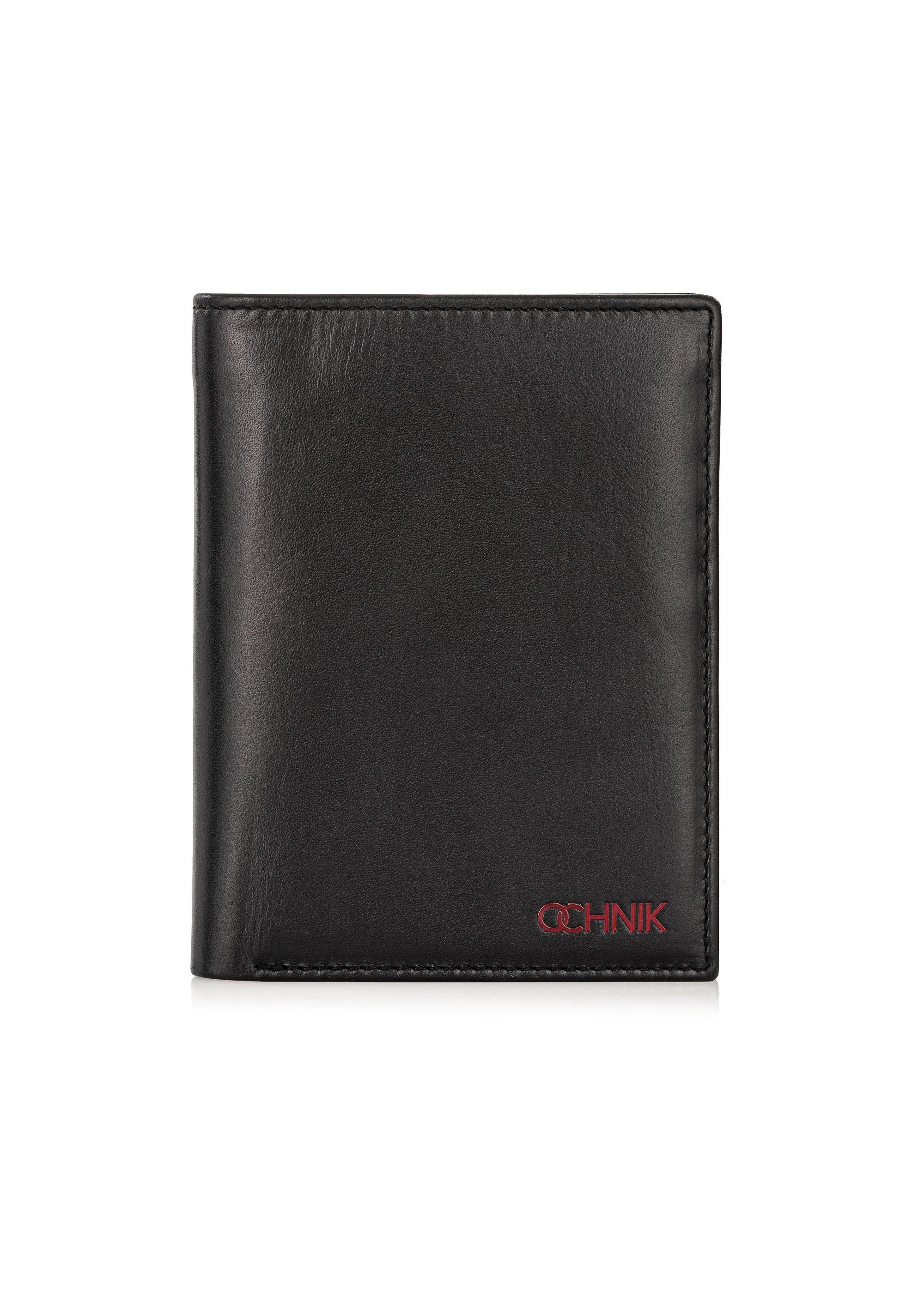 Black leather men's wallet PORMS-0627-98(Z24)-01