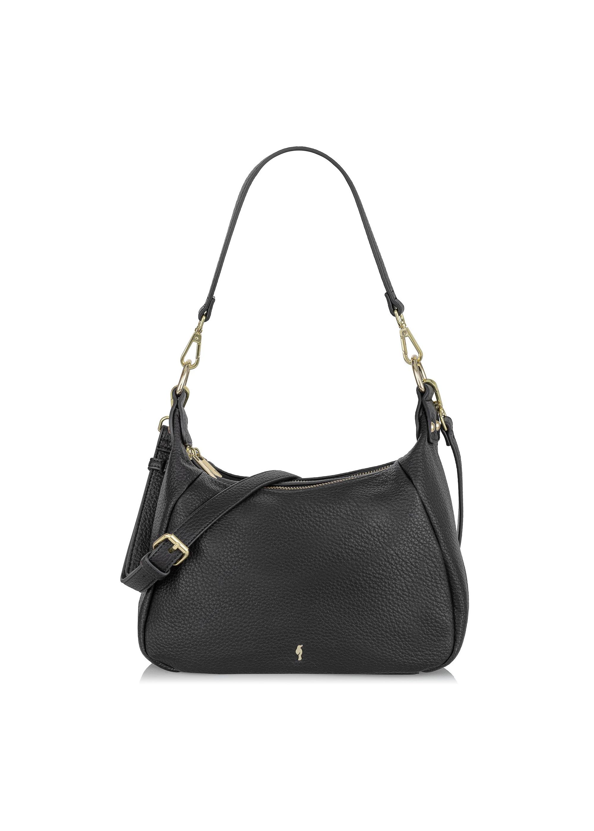 Non-stiffened black shoulder bag TOREC-0885A-99(W25)-01