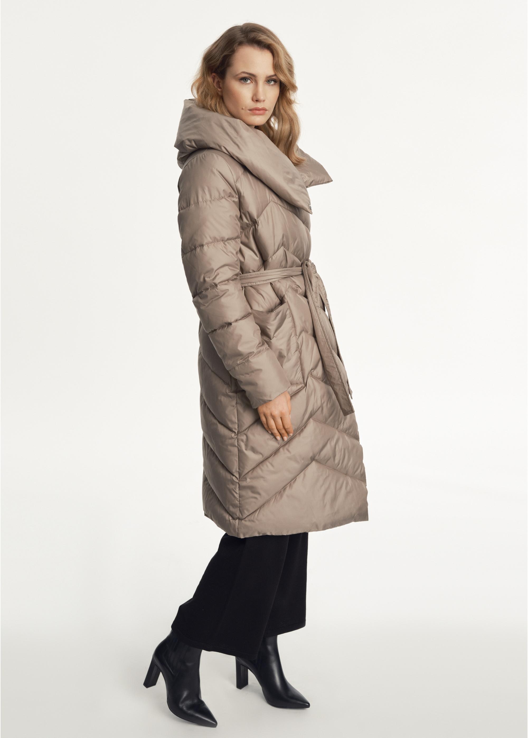 Women's down jacket with hood KURDT-0483-91(Z23)-03