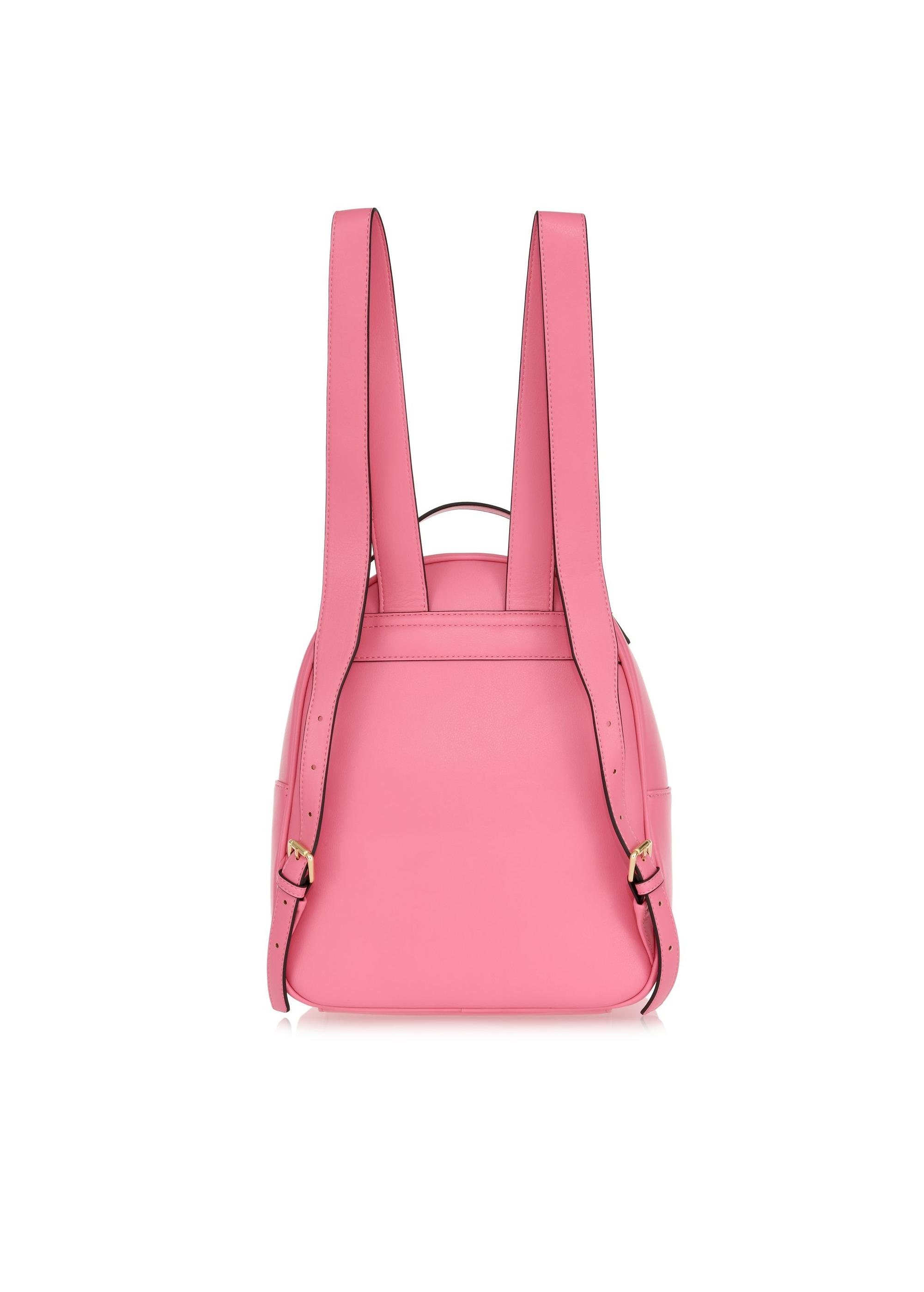 Pink imitation leather women's backpack TOREC-0920-31(W24)-03