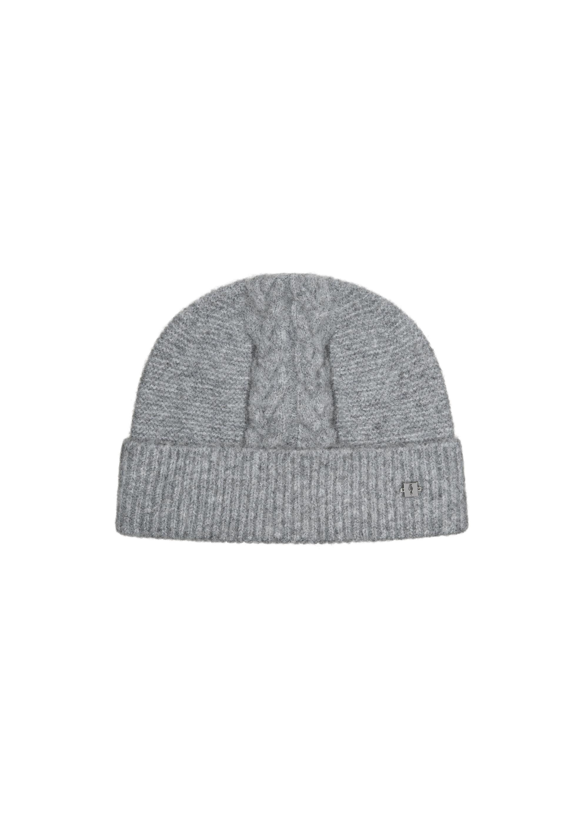 Women's grey plaid hat CZADT-0169-95(Z23)-02