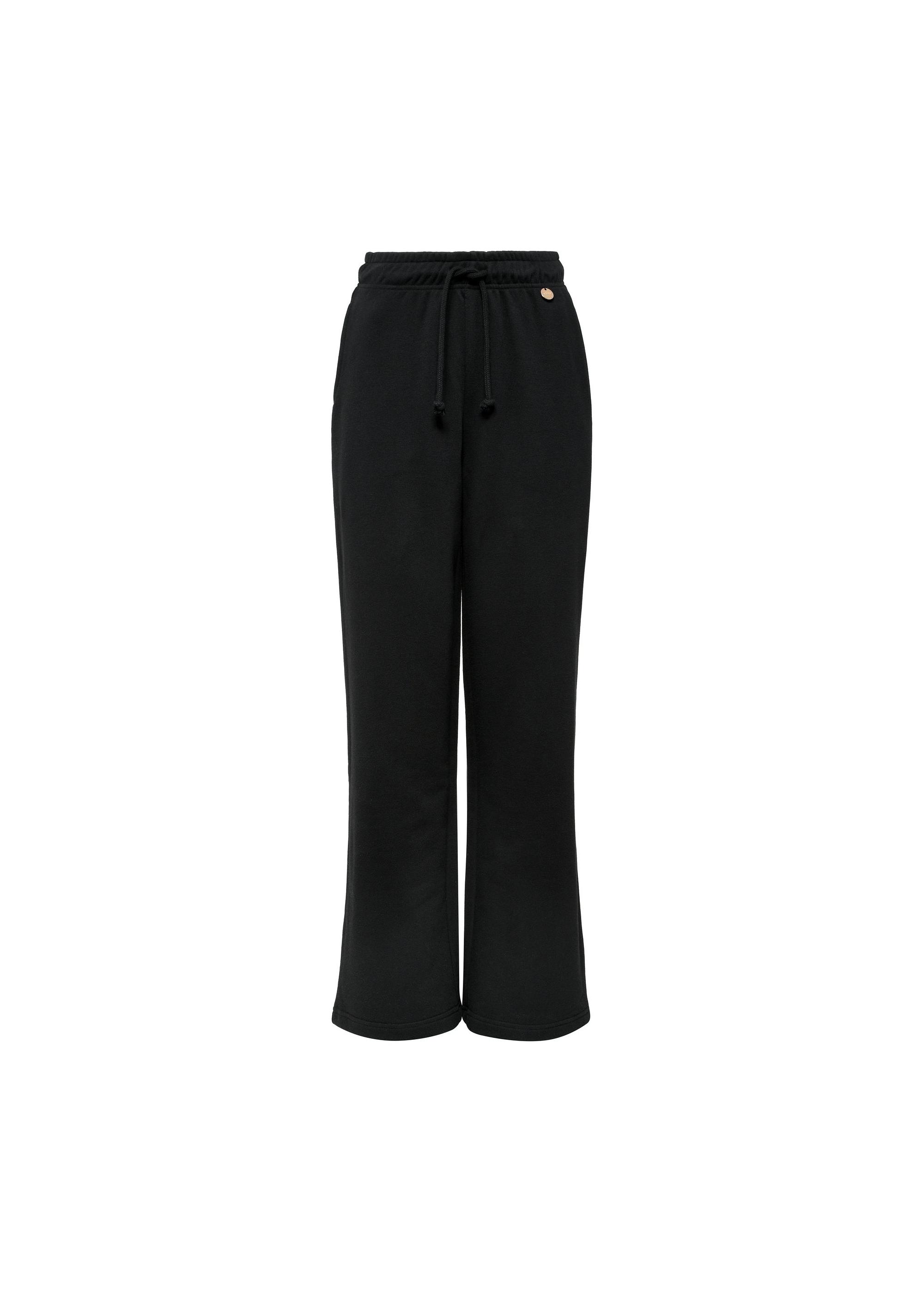 Black wide women's trousers SPODT-0105-99(W25)-01