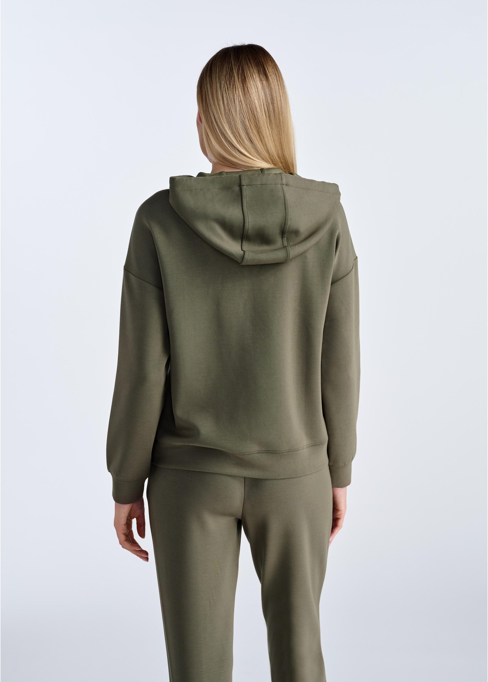 Women's khaki hoodie BLZDT-0111-55(W25)-04