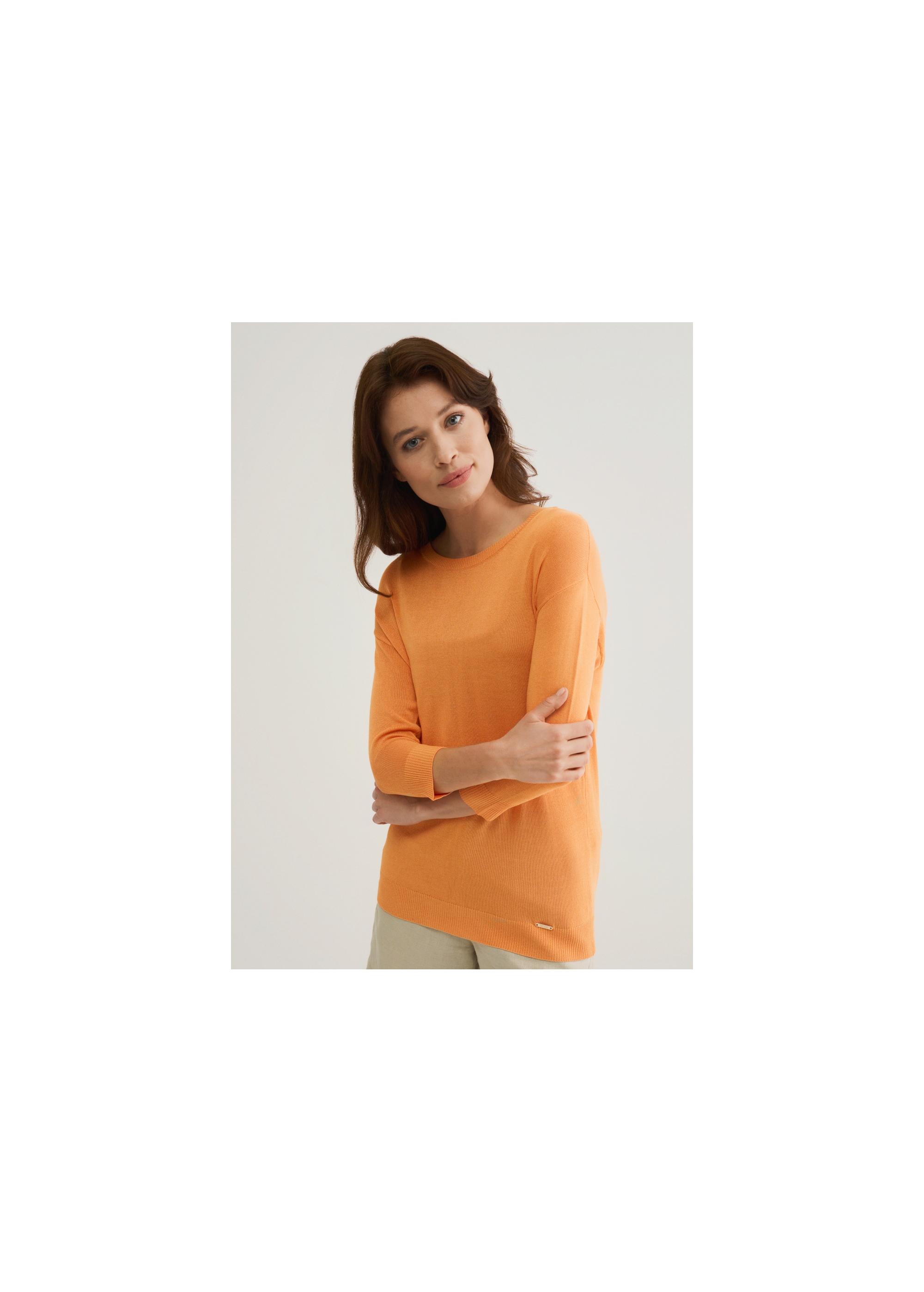 Women's orange blouse BLUDT-0140-30(W22)-01