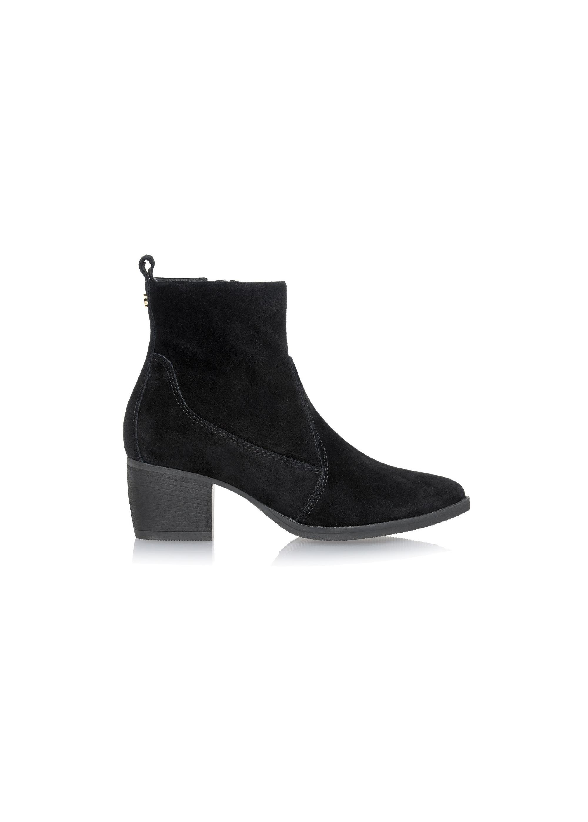 Women's heeled leather boots BUTYD-1005-98(Z24)-01