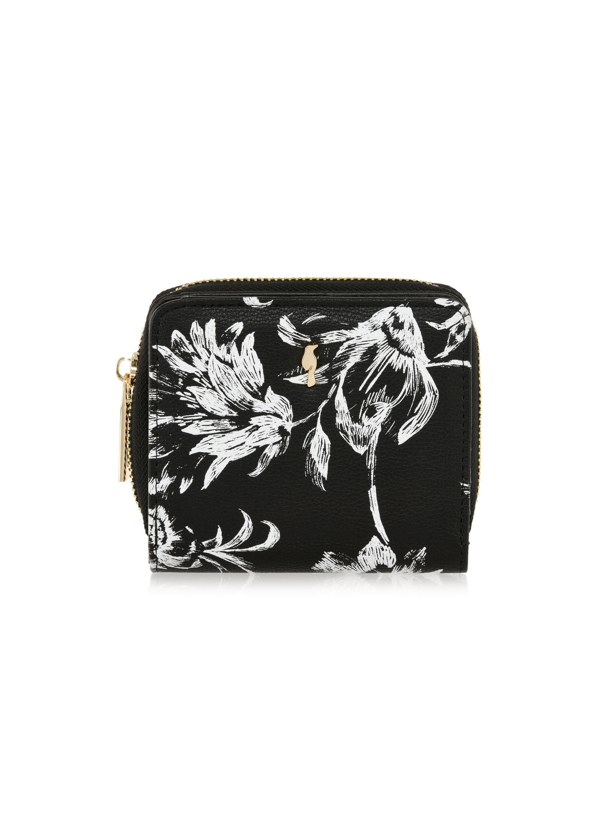 Women's small wallet in floral pattern POREC-0393-99(Z24)-01