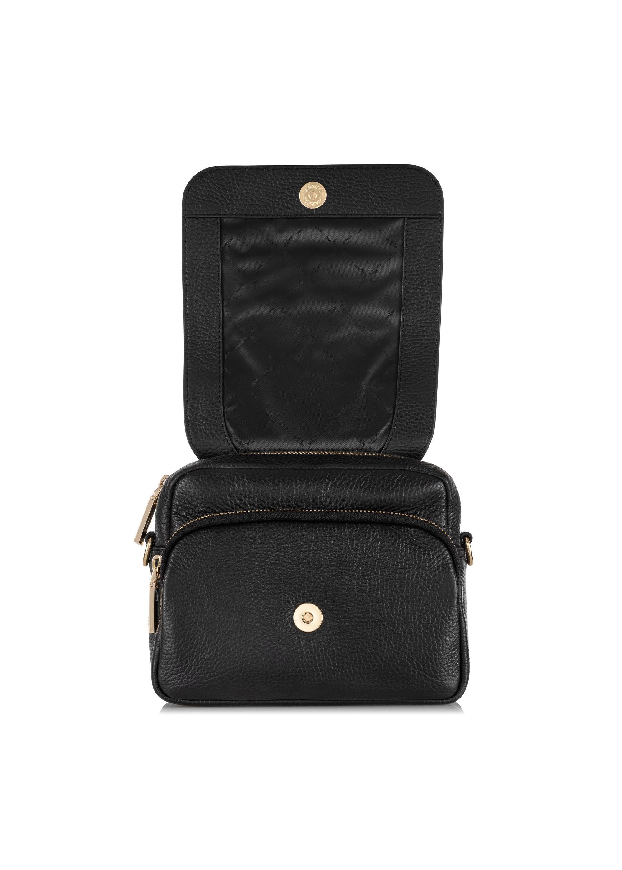 Black leather women's messenger bag TORES-0958C-99(W25)-05