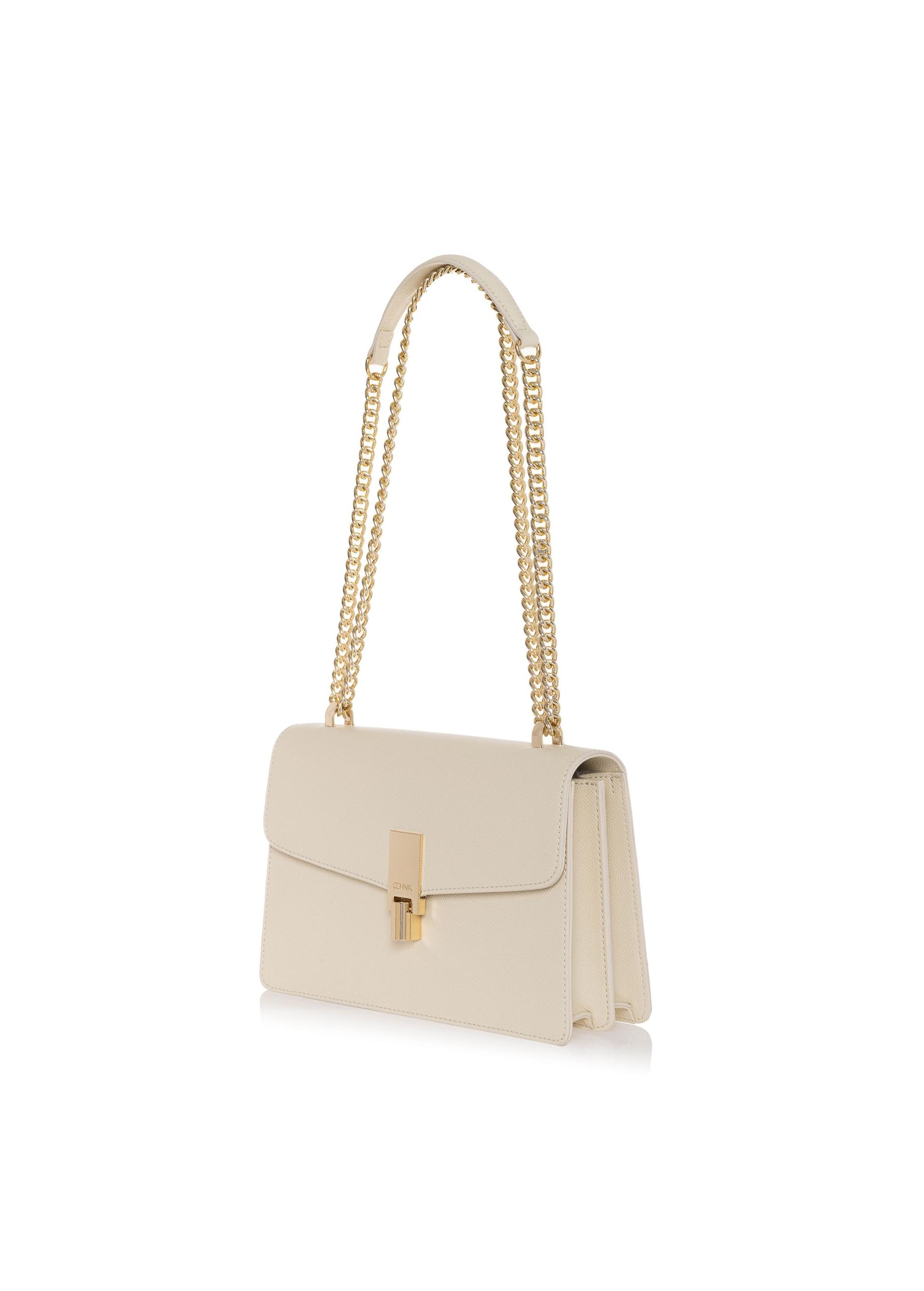 Light beige women's handbag on a chain TOREC-1023-12(W25)-02