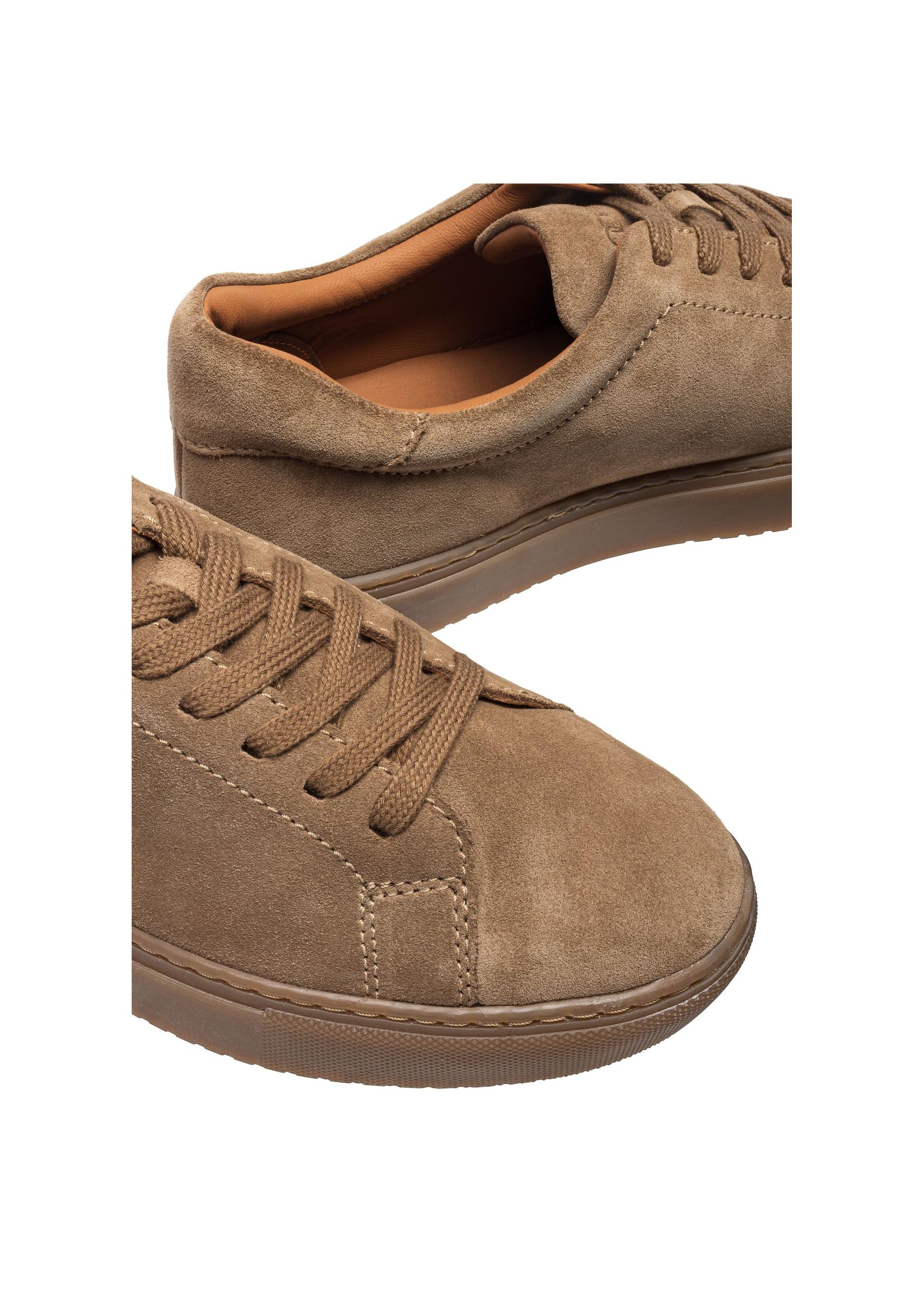 Dark beige leather sports shoes BUTYM-0503-82(W25)-07