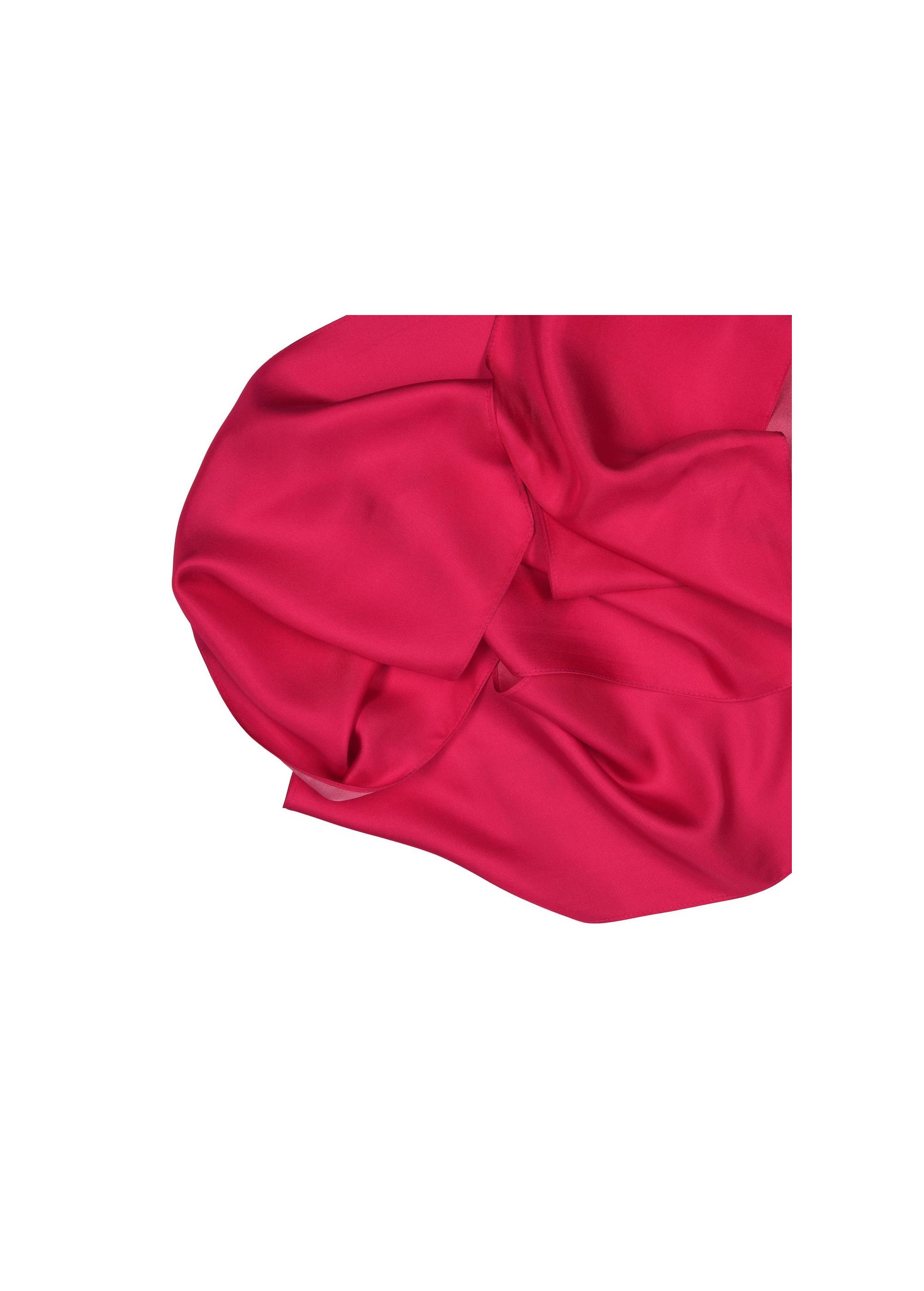 Women's raspberry silk scarf SZADT-0169-31(W24)-03