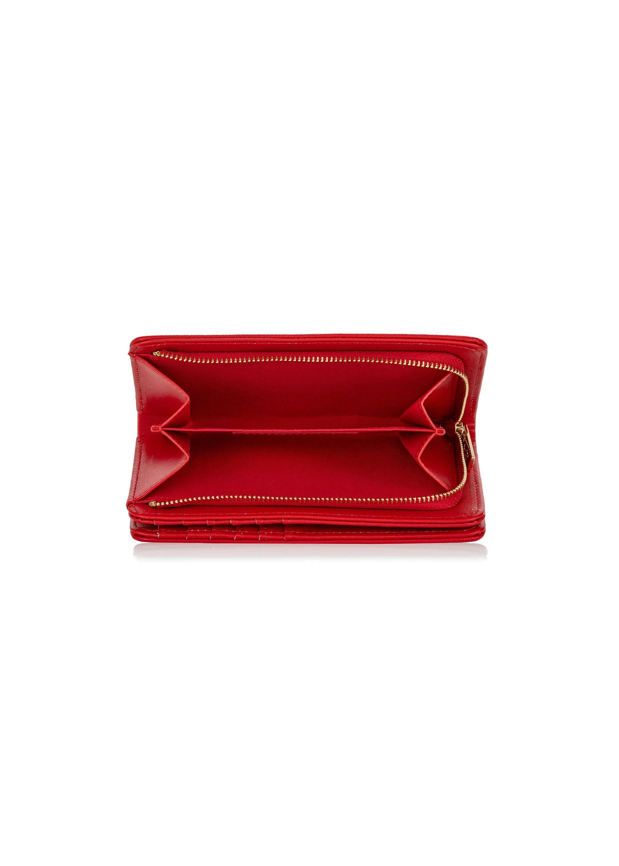 Red women's wallet with logo POREC-0362-42(W24)-06