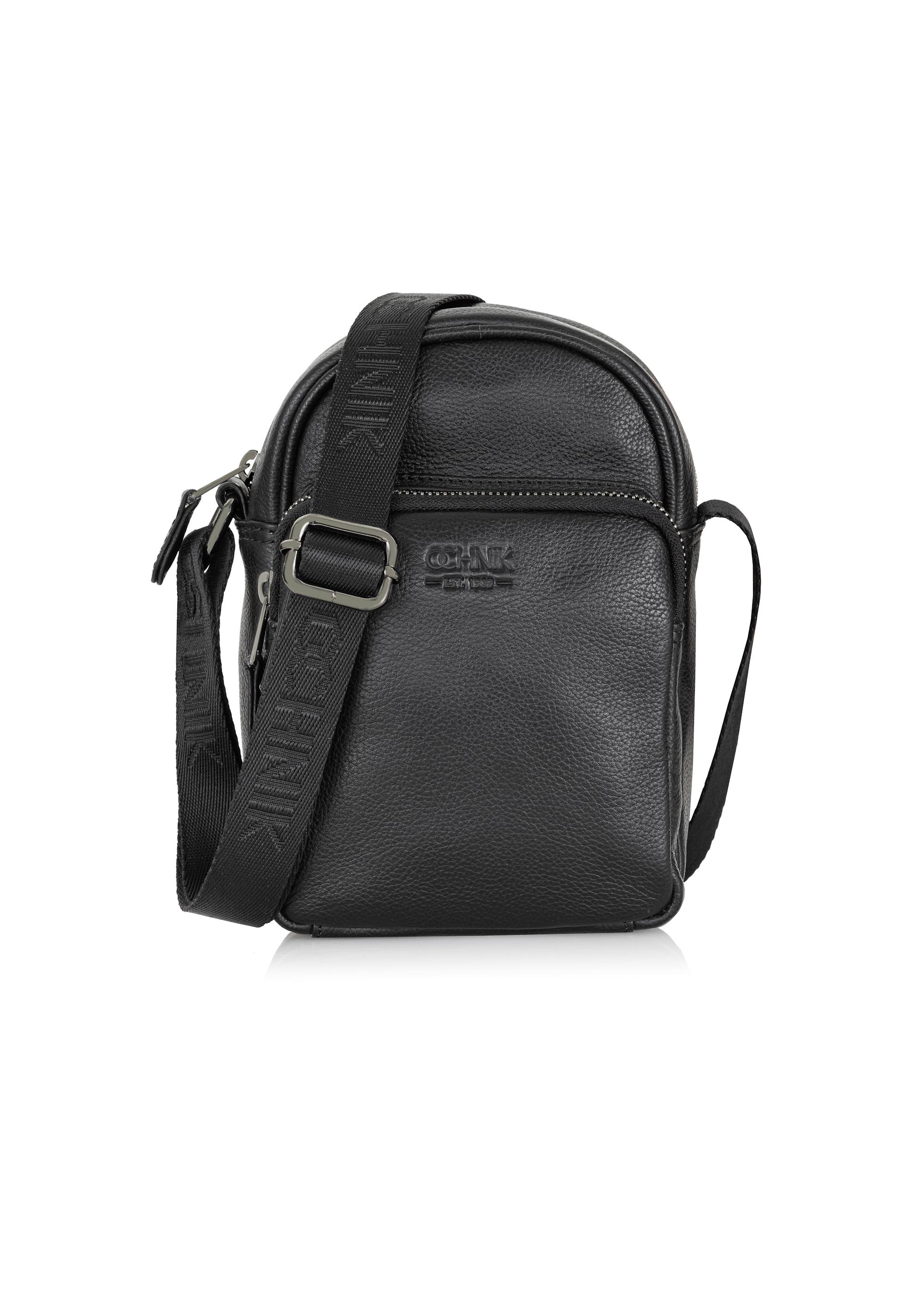 Black leather men's bag TORMS-0017R-99(W25)