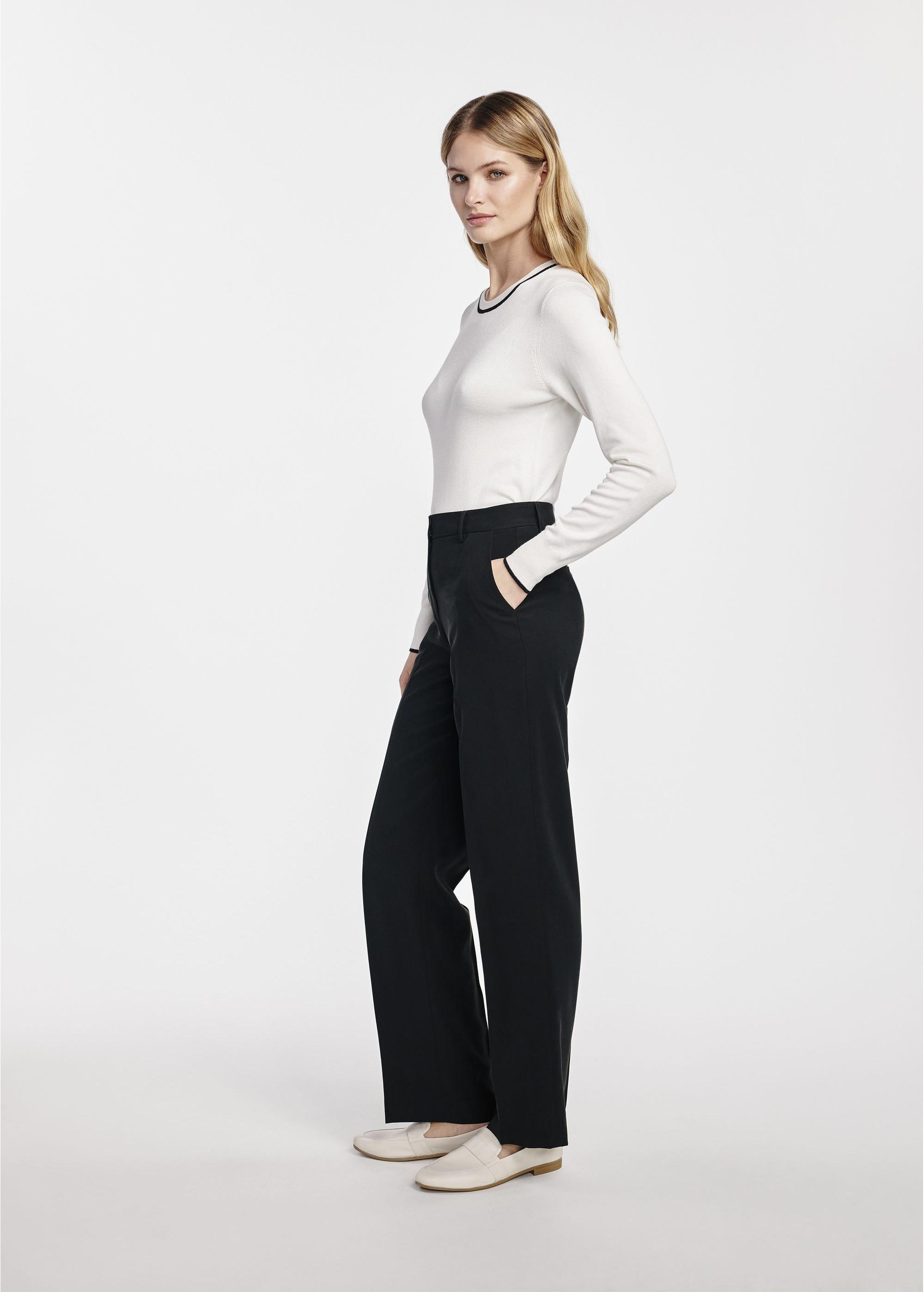 Black elegant women's trousers SPODT-0106-98(W25)-02