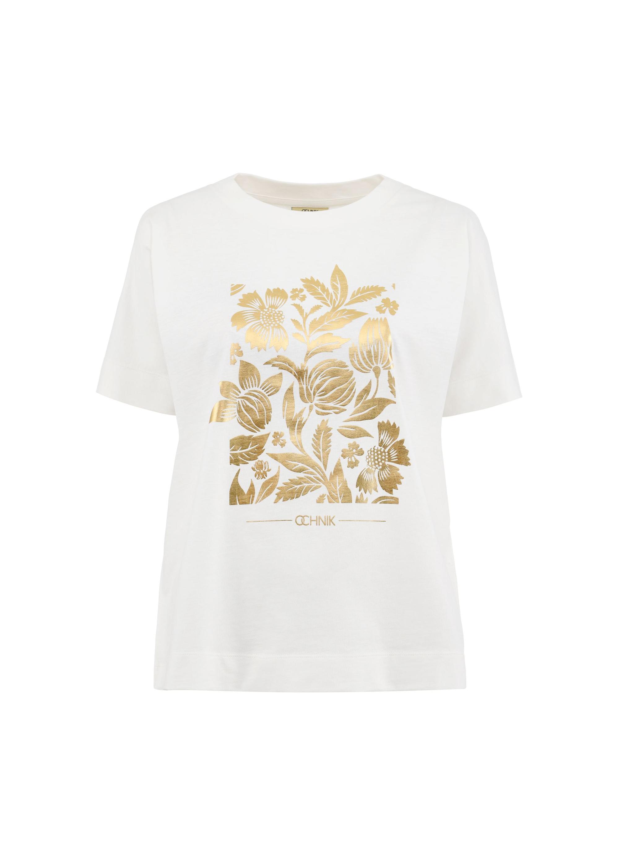 White women's t-shirt with floral print TSHDT-0132-12(Z24)-01