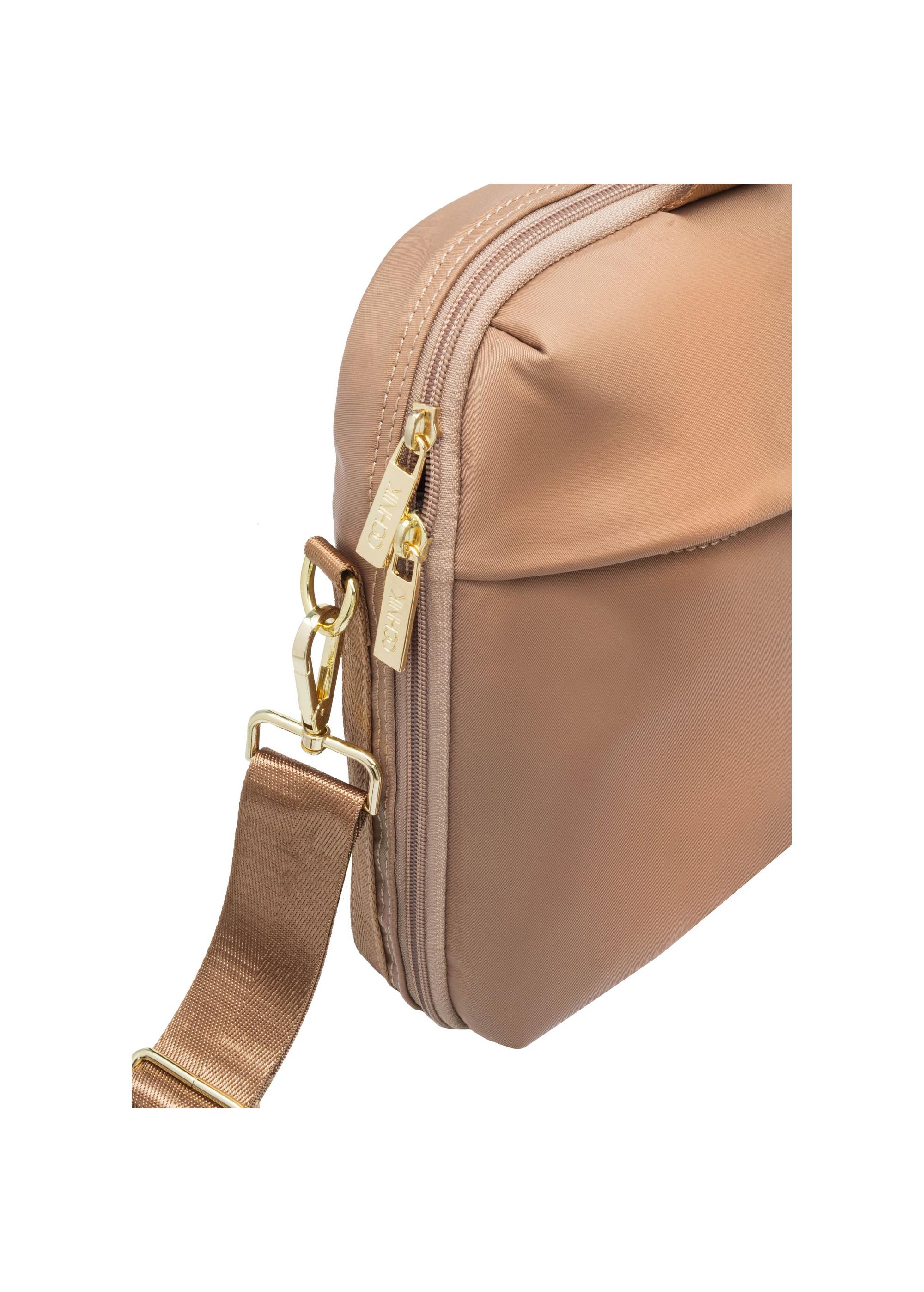 Beige large women's laptop bag TOREN-0305-81(W25)-07