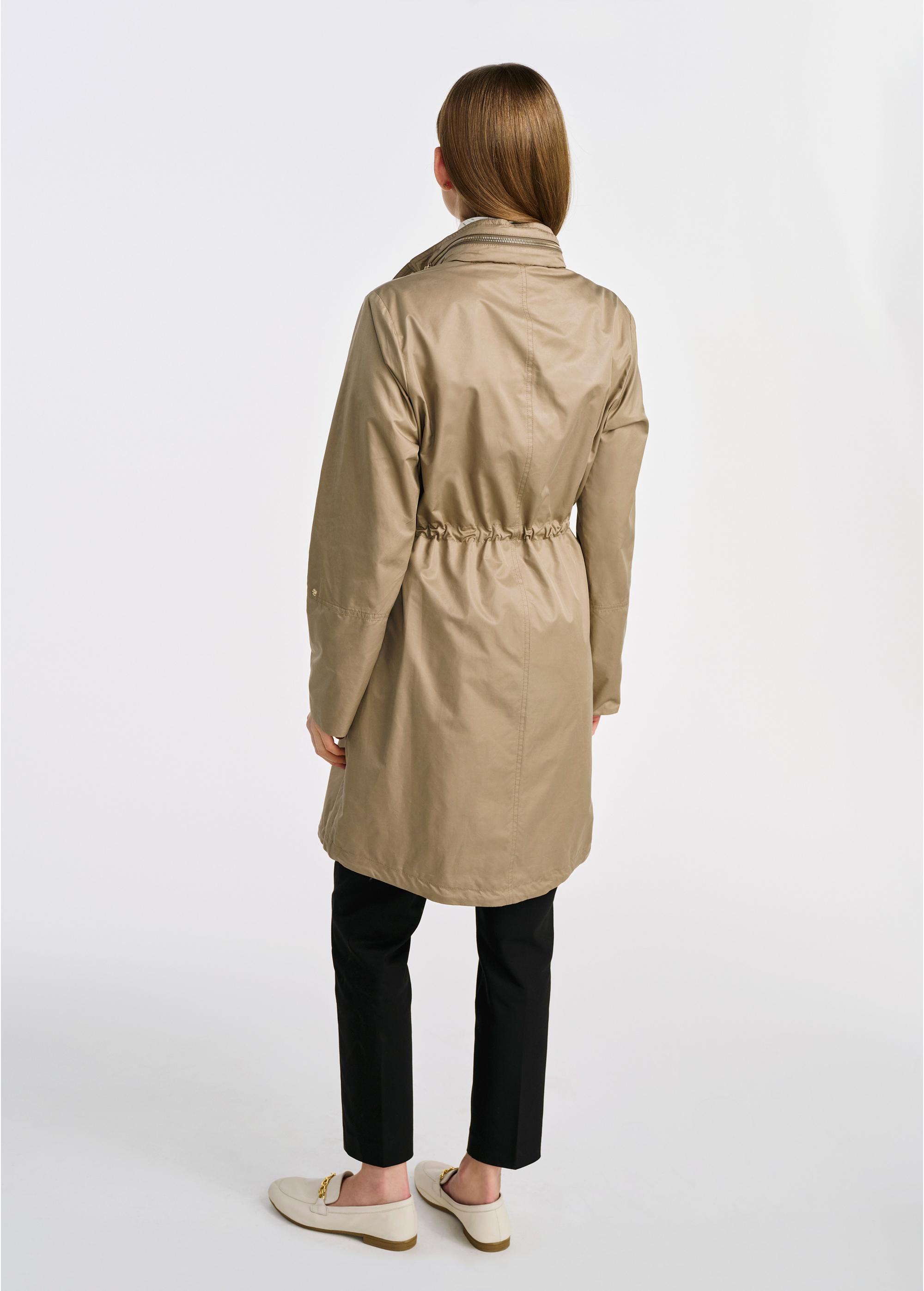 Olive green women's parka jacket KURDT-0559-57(W25)-06