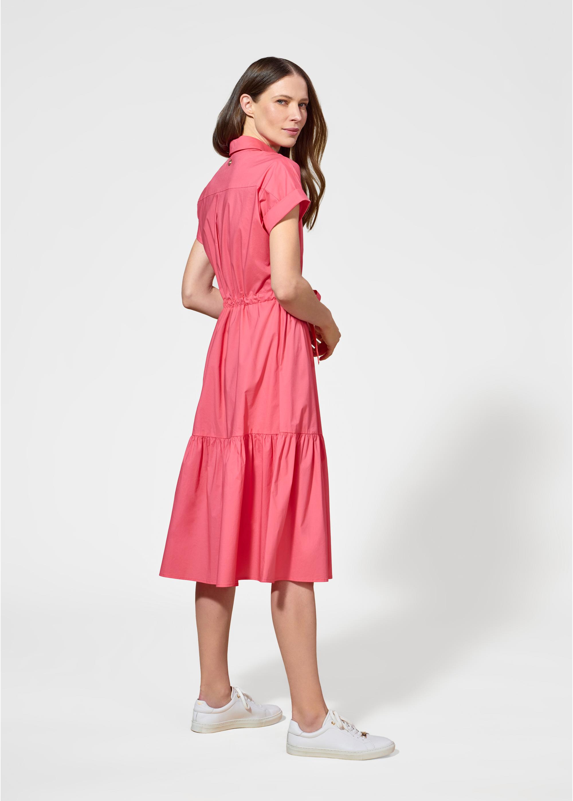 Long women's dress coral SUKDT-0229-18(W25)-02