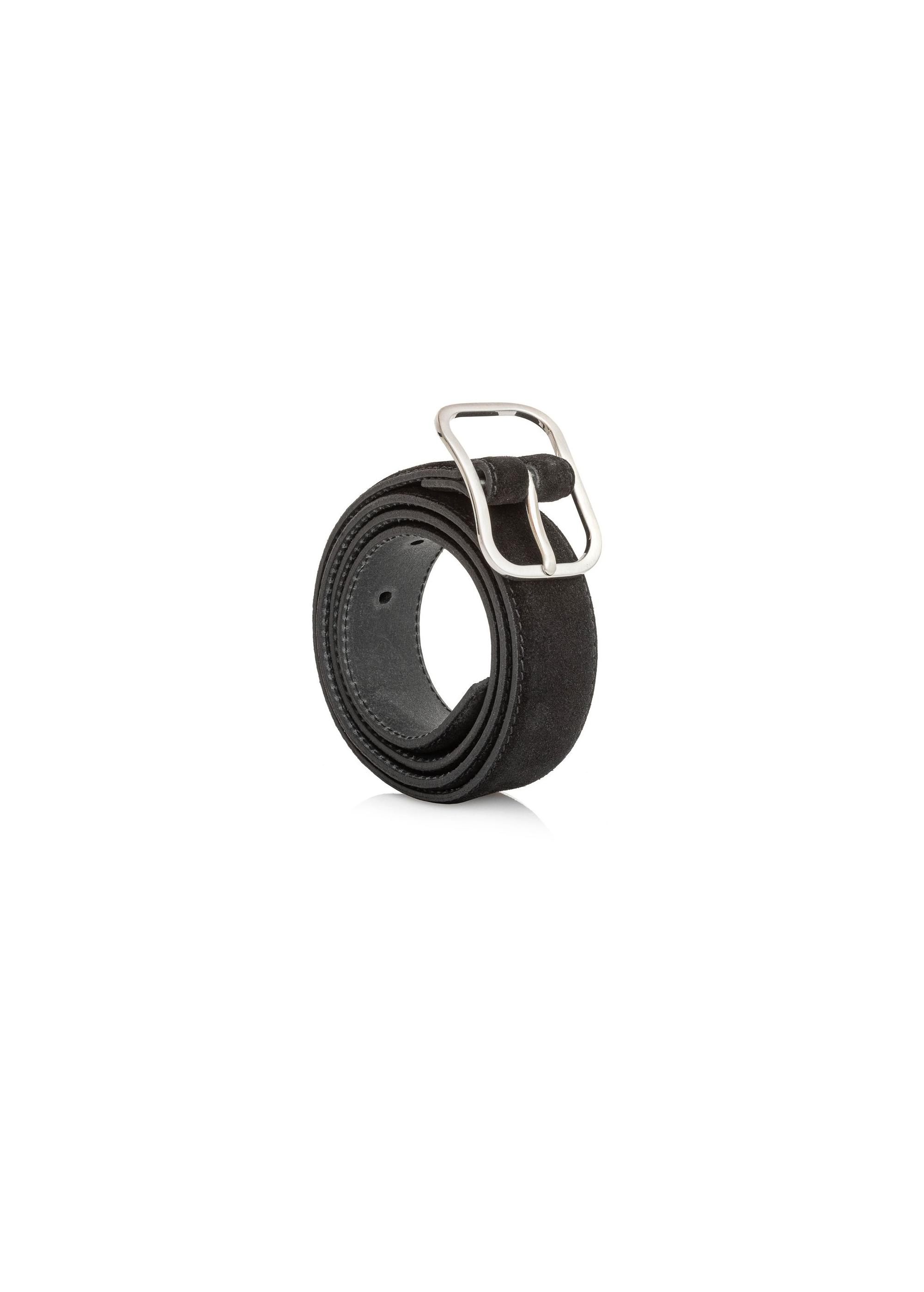 Black leather women's belt PASDS-0317-98(Z24)